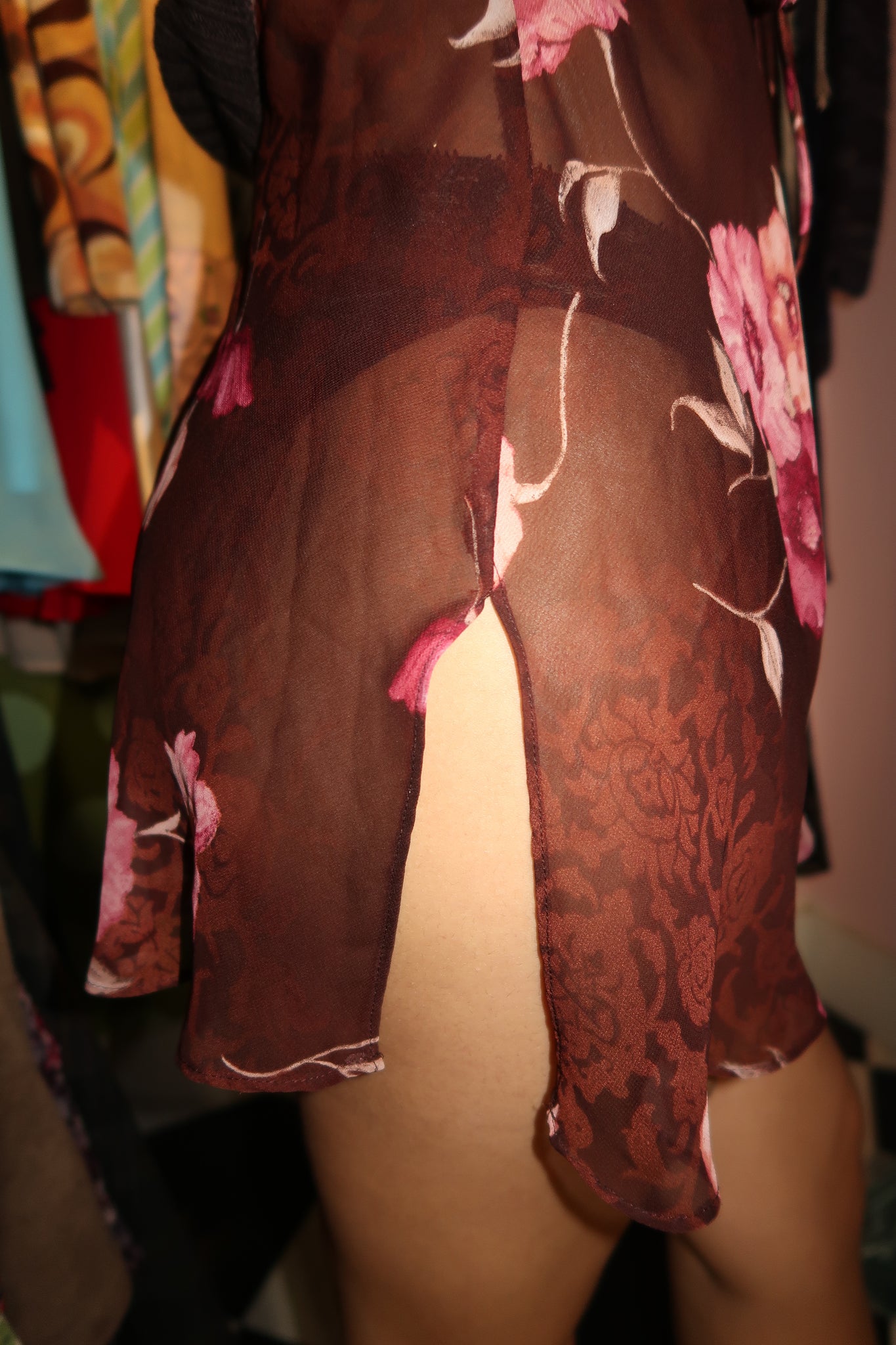 Floral Maroon Slip Dress