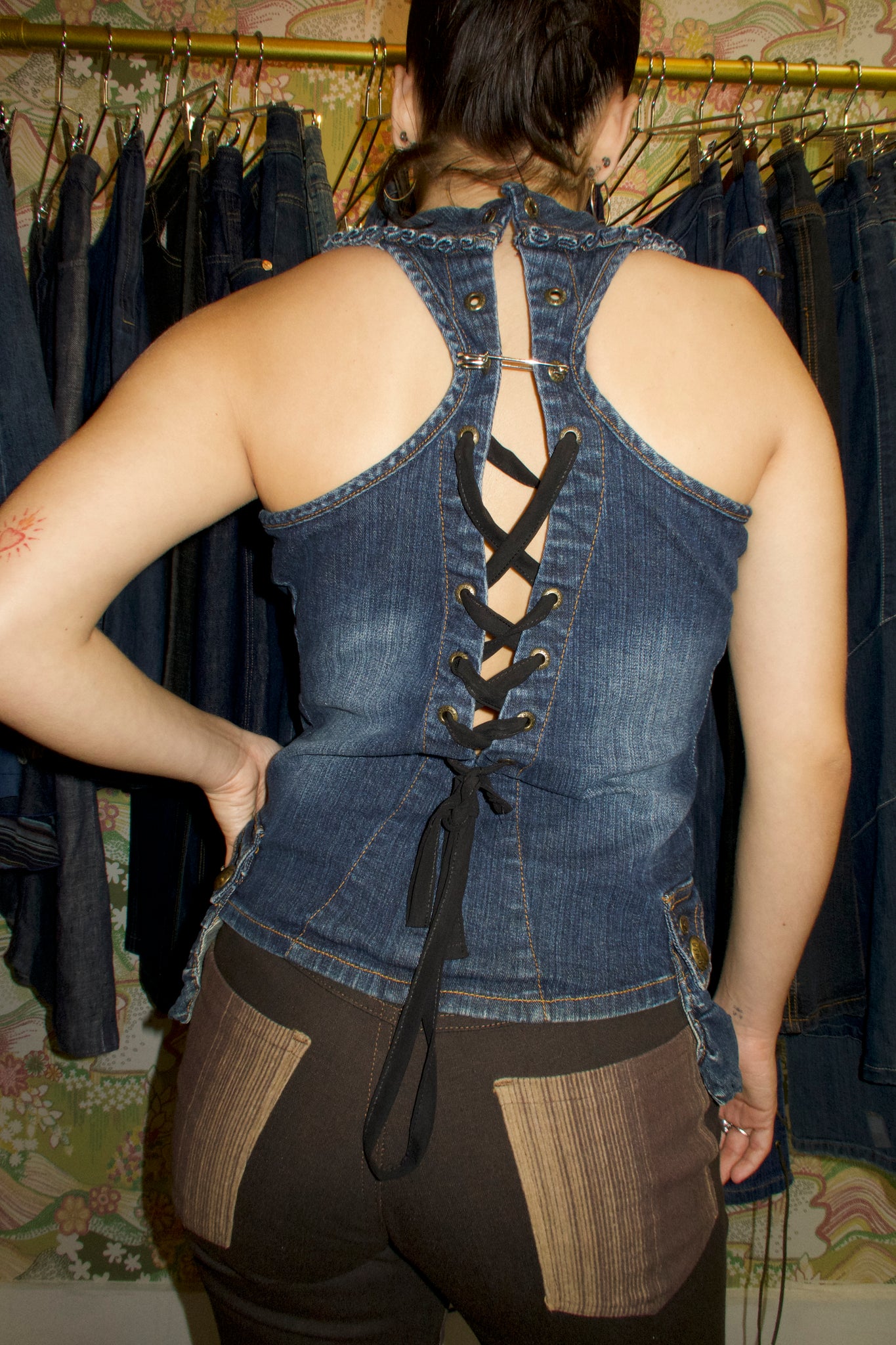 Apple Bottoms Bedazzled Denim Vest