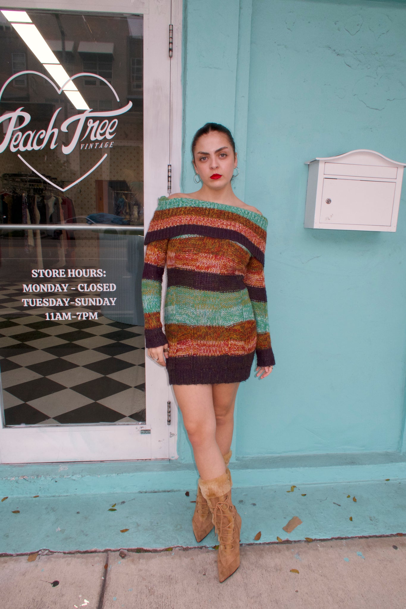 Multicolored Sweater Dress