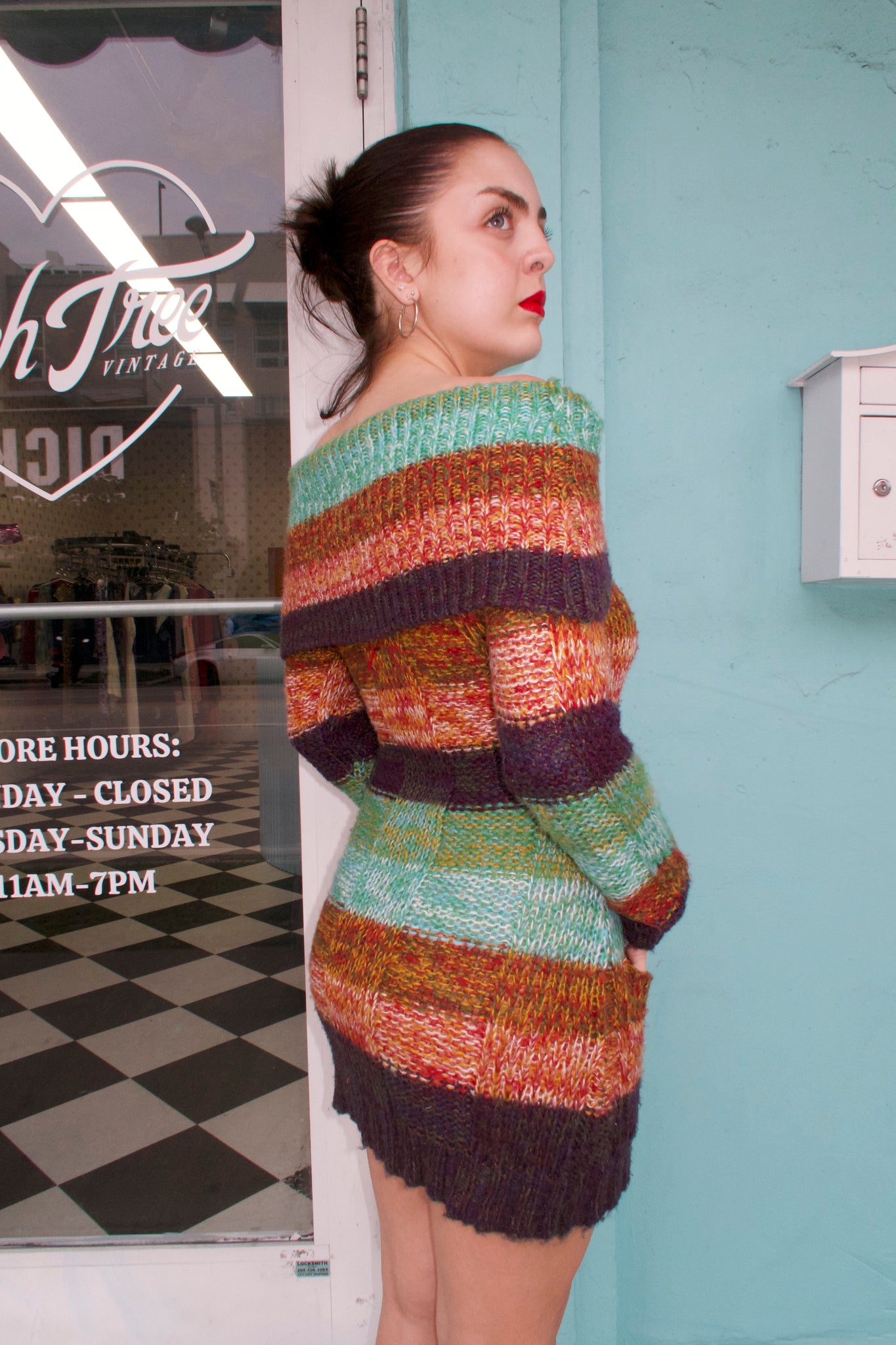 Multicolored Sweater Dress