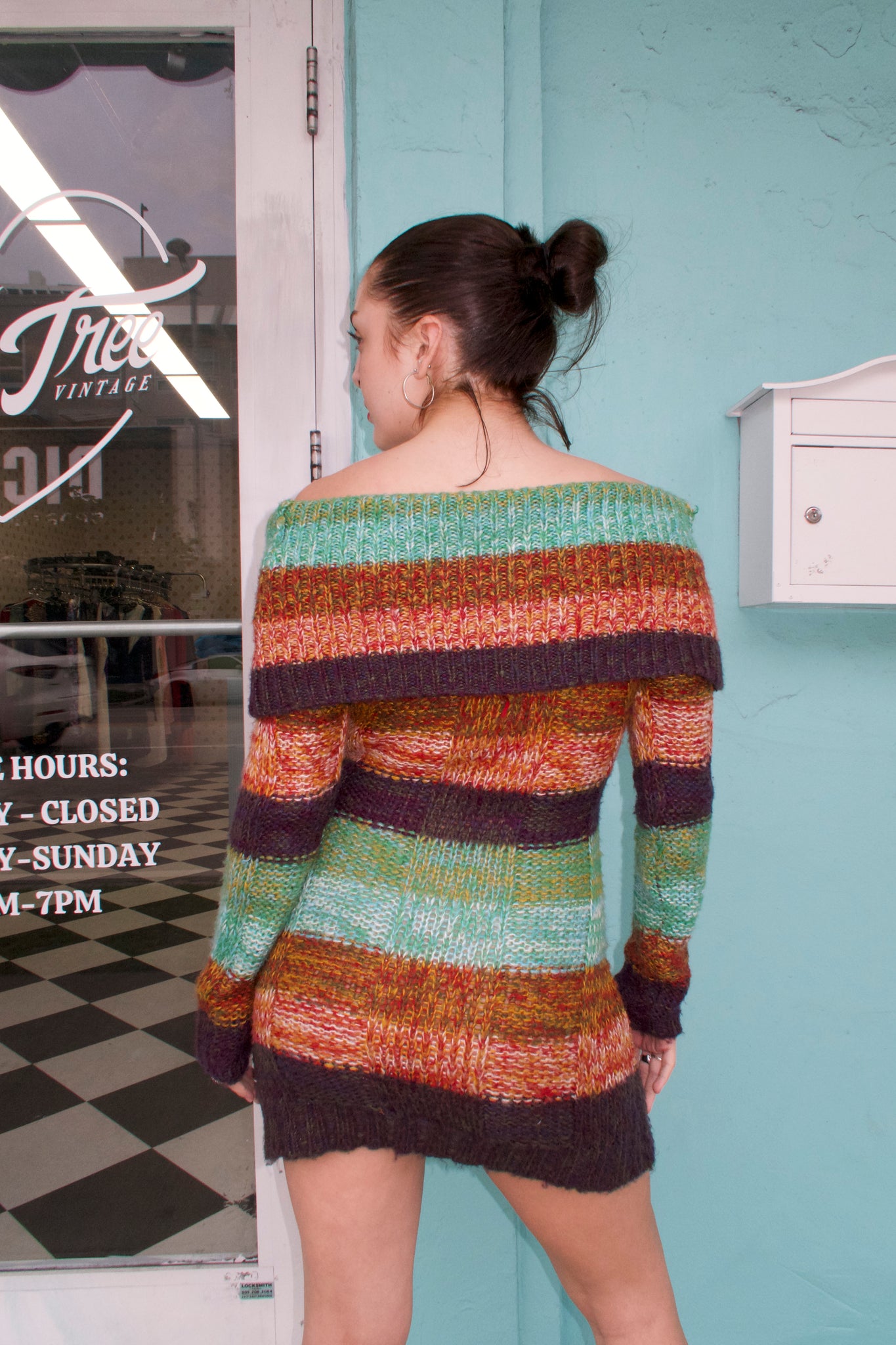 Multicolored Sweater Dress