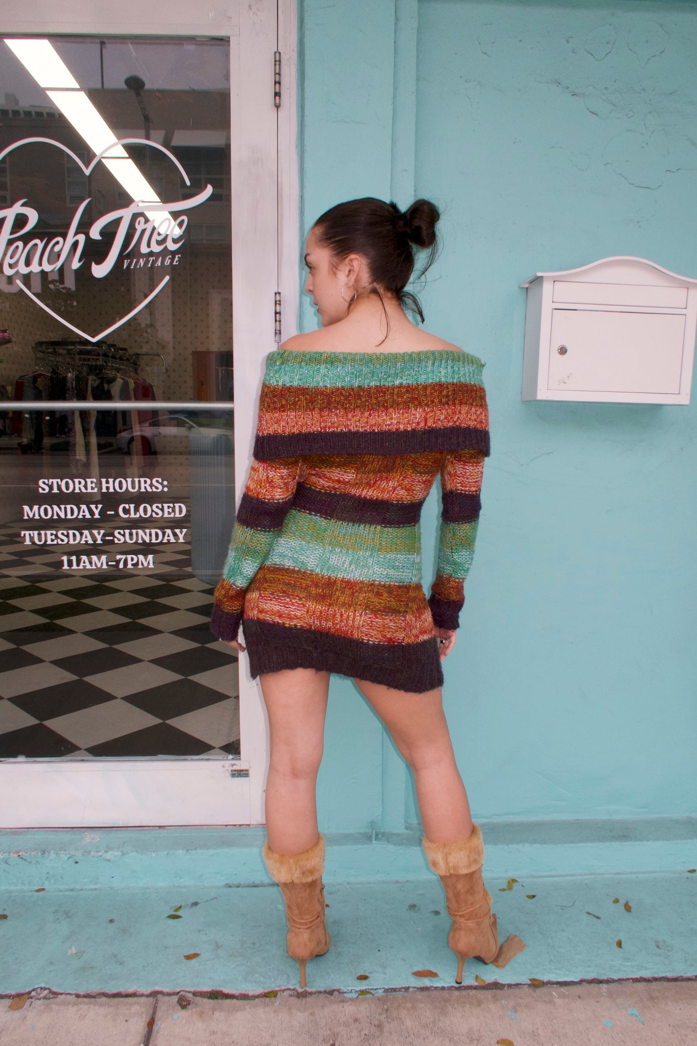 Multicolored Sweater Dress