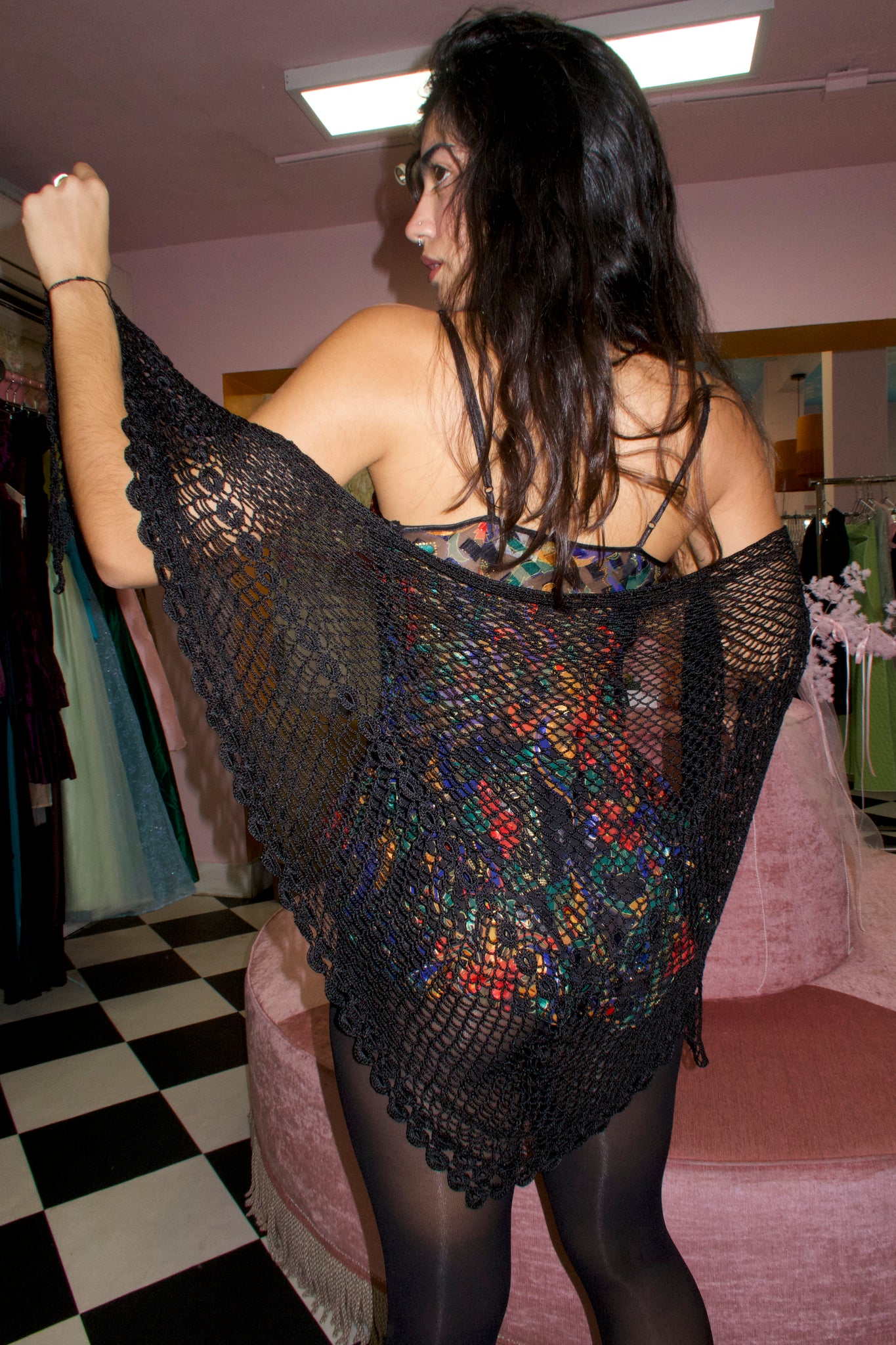 Black Knitted Shawls