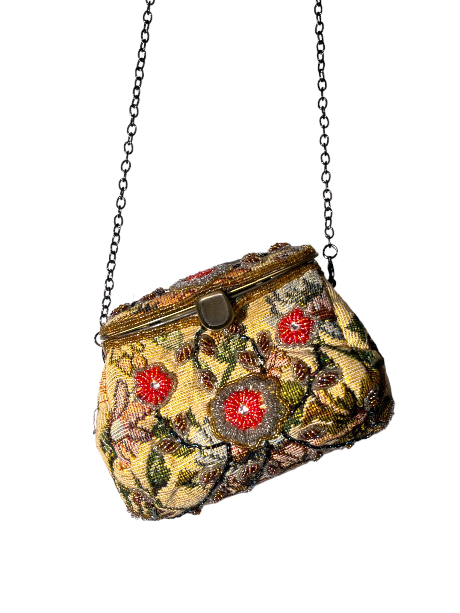 Beaded Floral Mini Purse