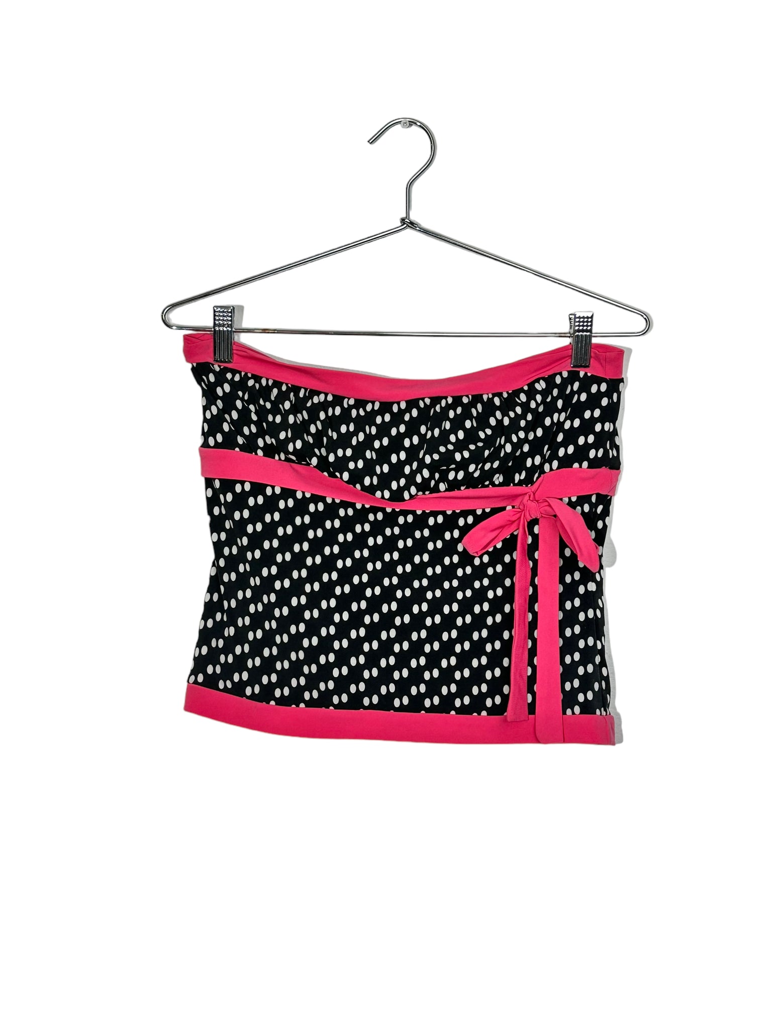 Pink Lined Polka Dot Tube Top