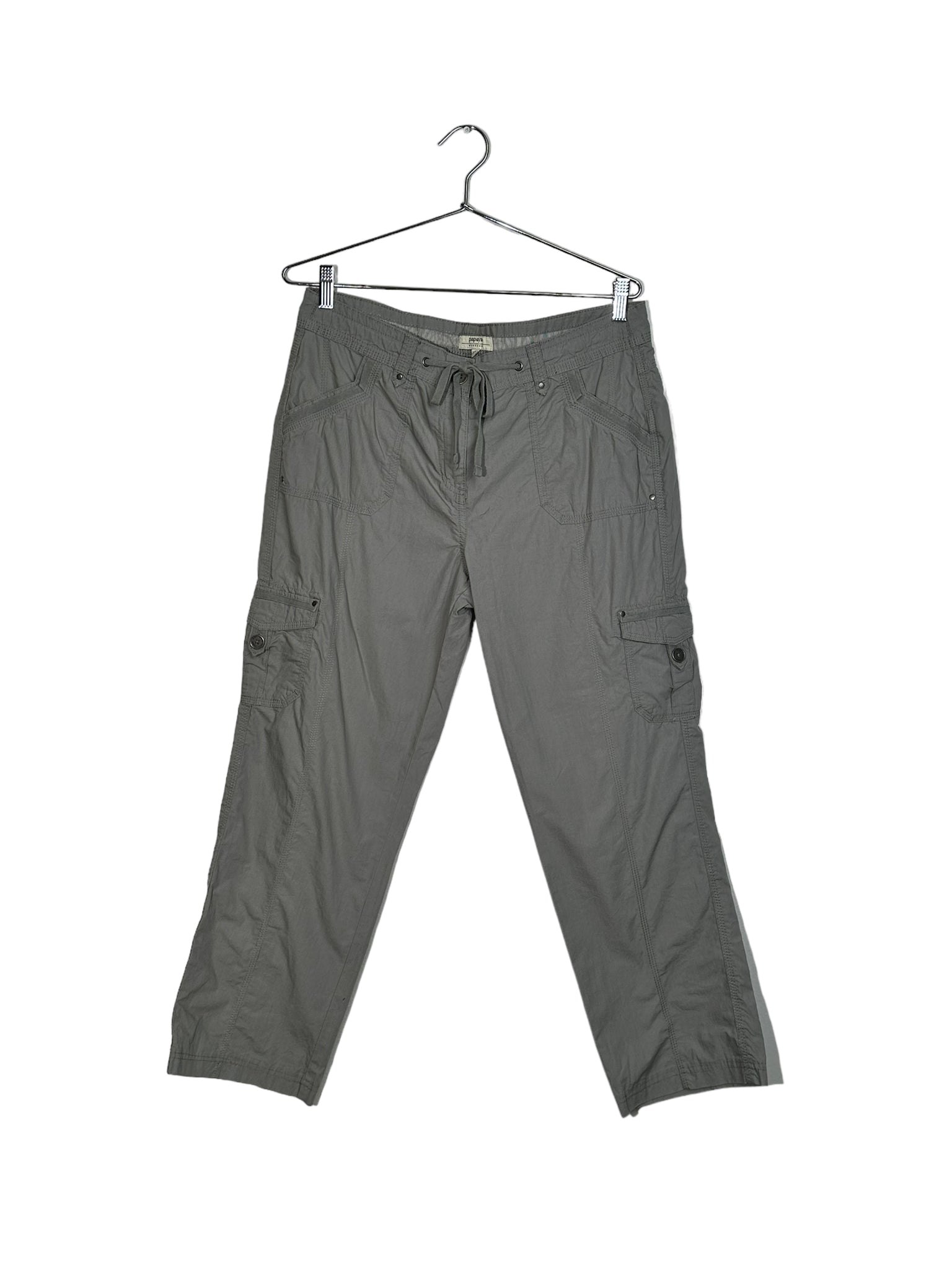 Grey Drawstring Cargo Pants