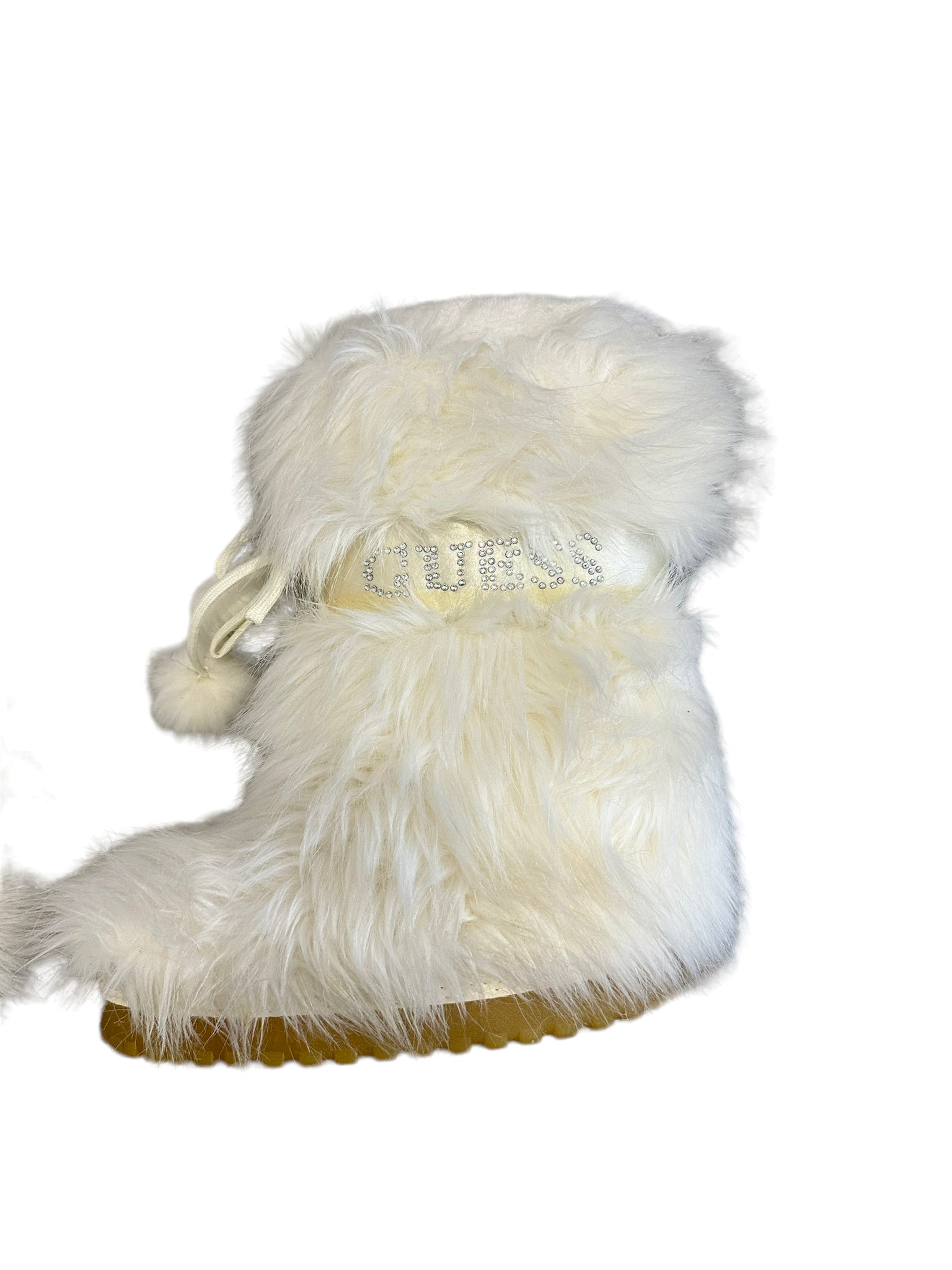 Guess White Fur Boots