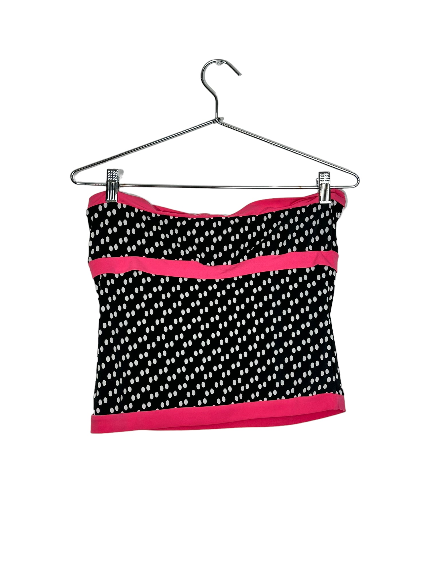 Pink Lined Polka Dot Tube Top