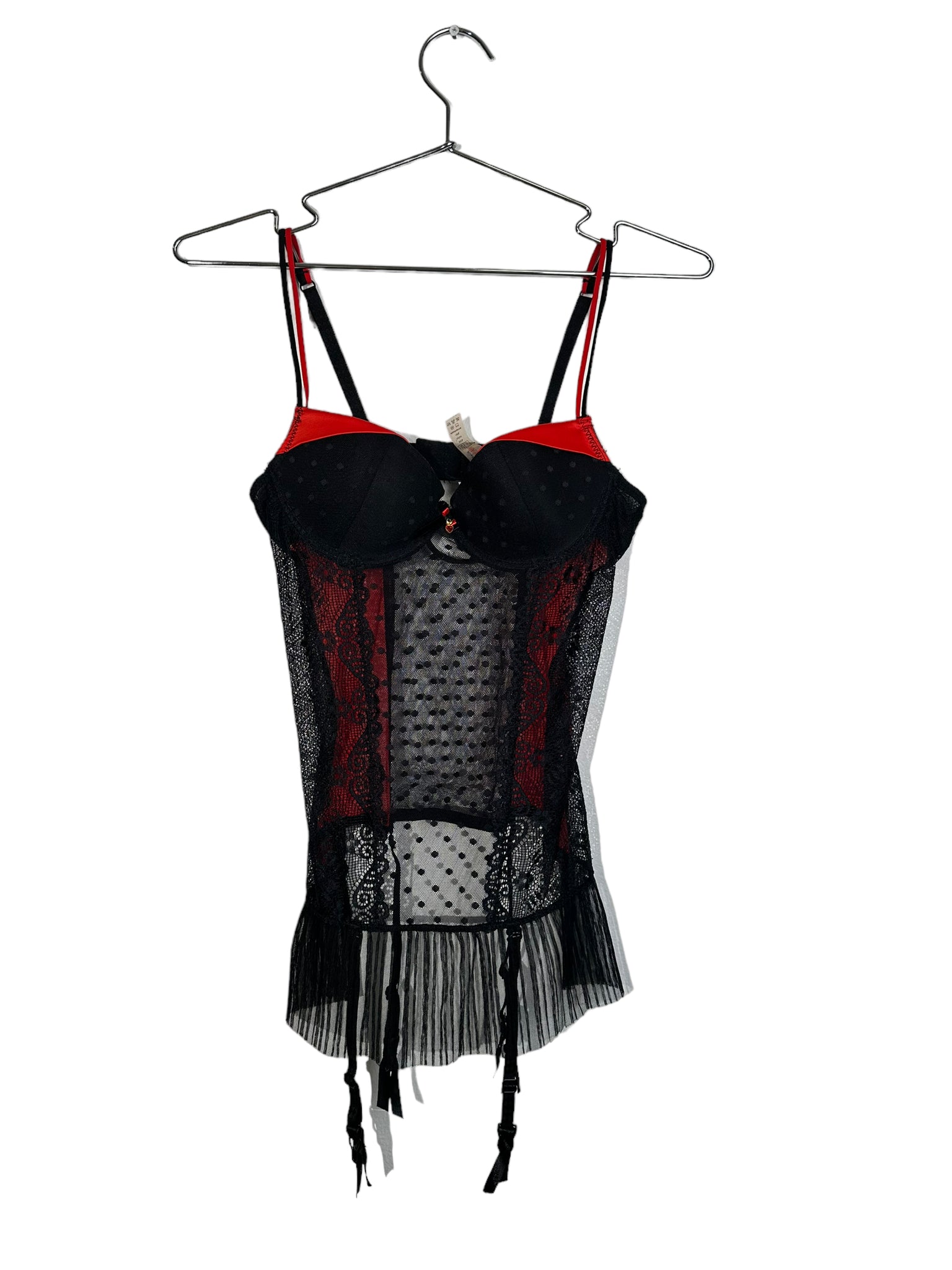 Red And Black H&Natalie Lingerie Top