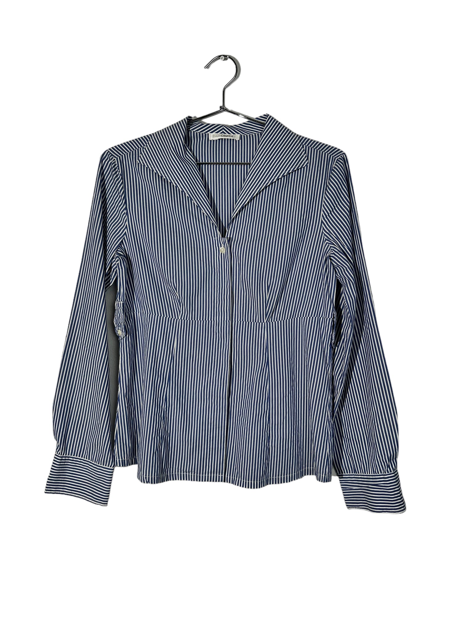 Structured Pinstriped Button Up