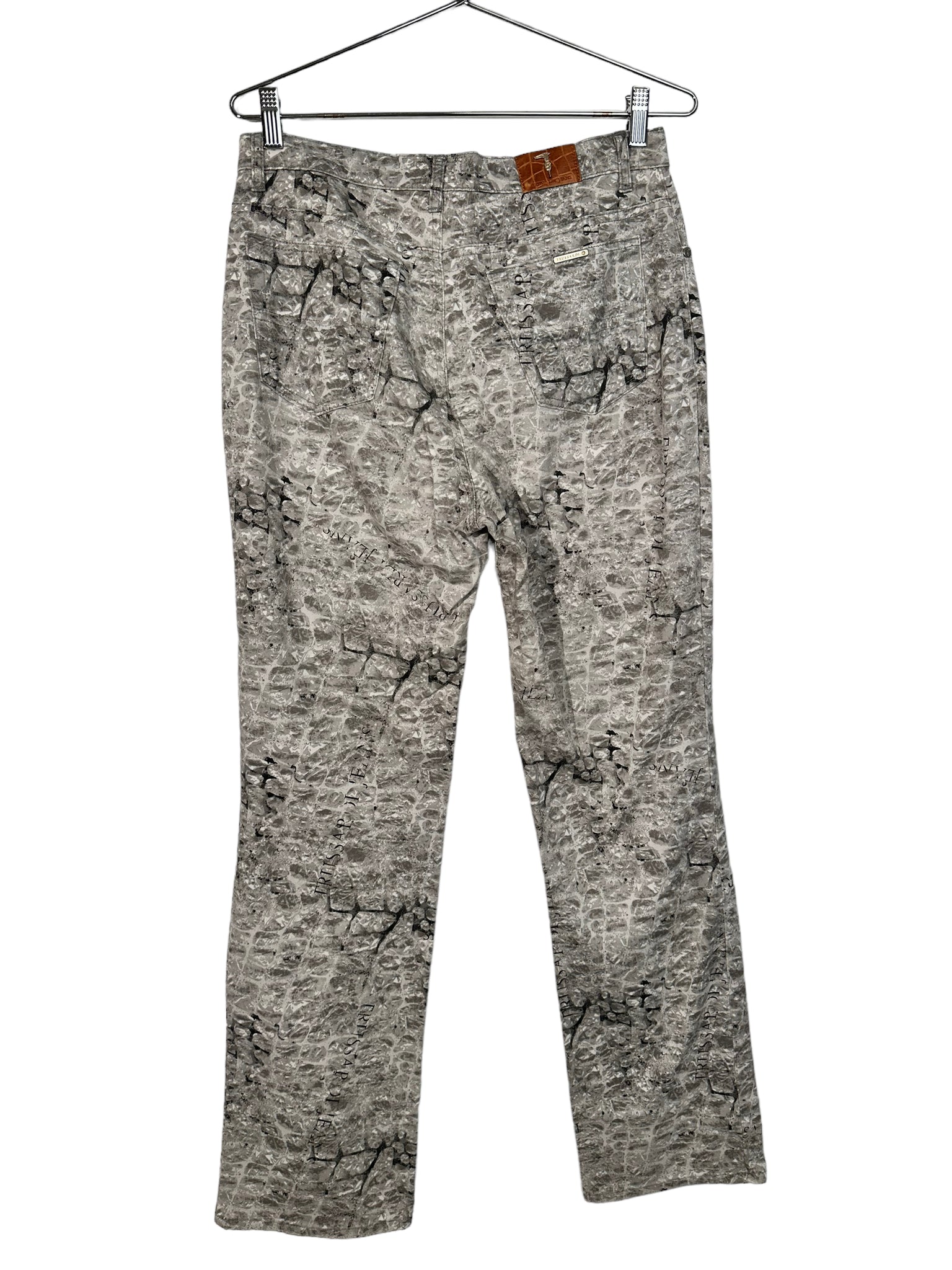 Grey Word Graphic Pants