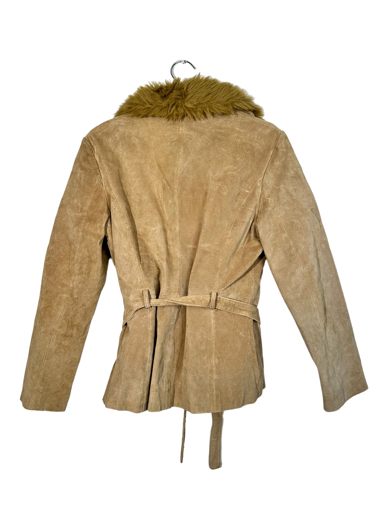 Tan Fur Lined Suede Jacket