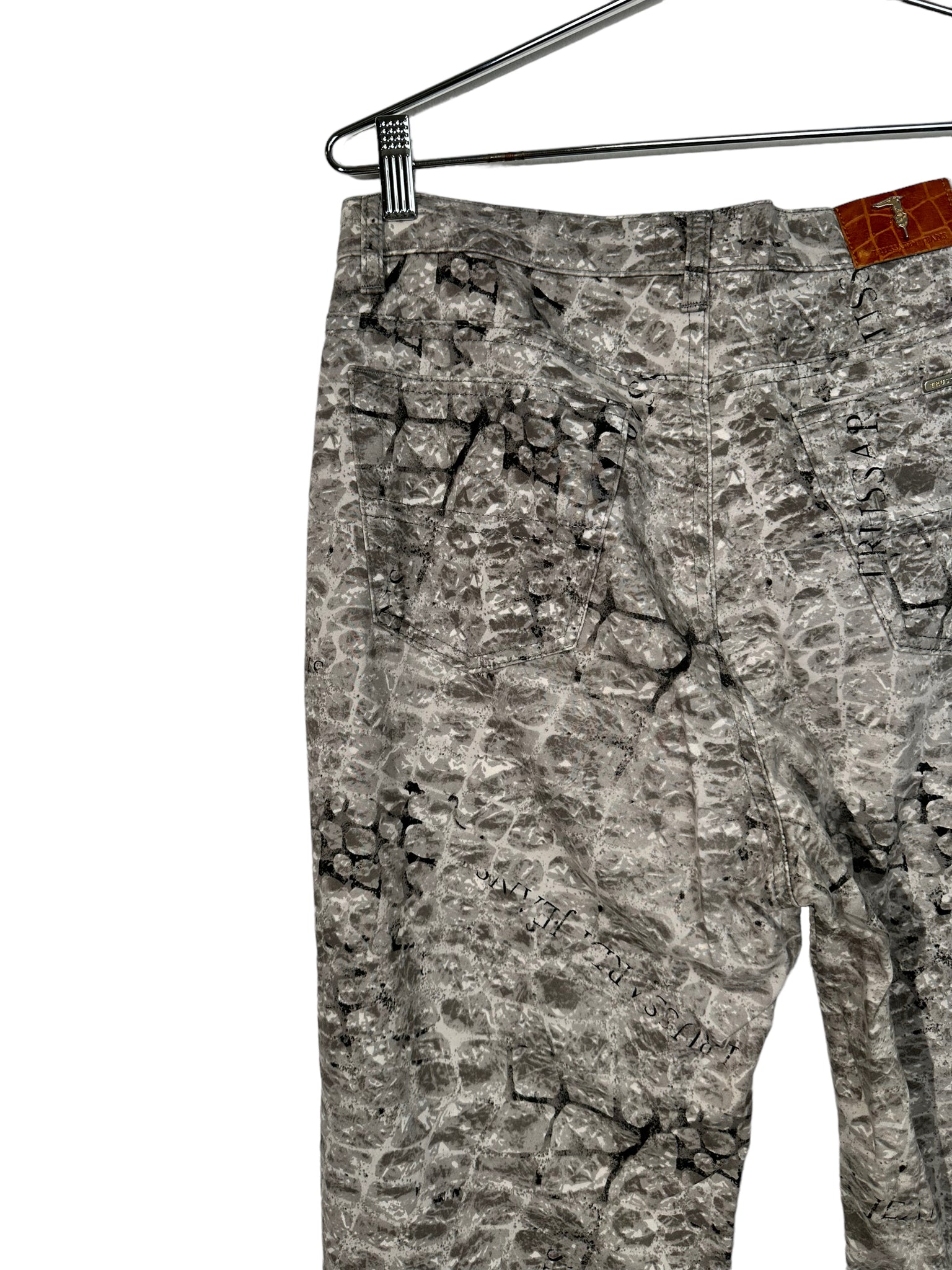 Grey Word Graphic Pants