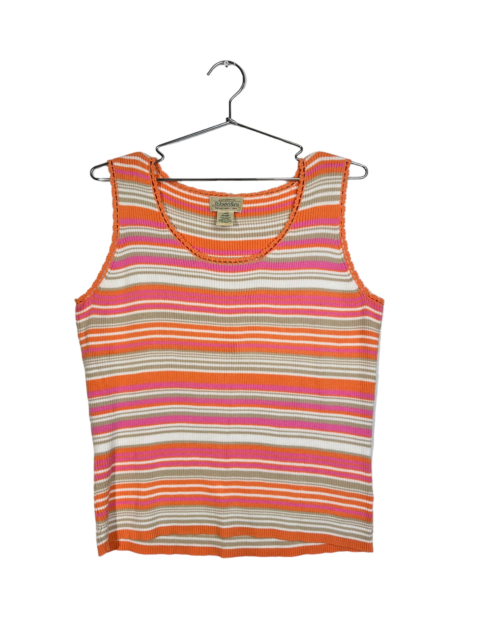 Striped Ribbed Multicolor Tank Top