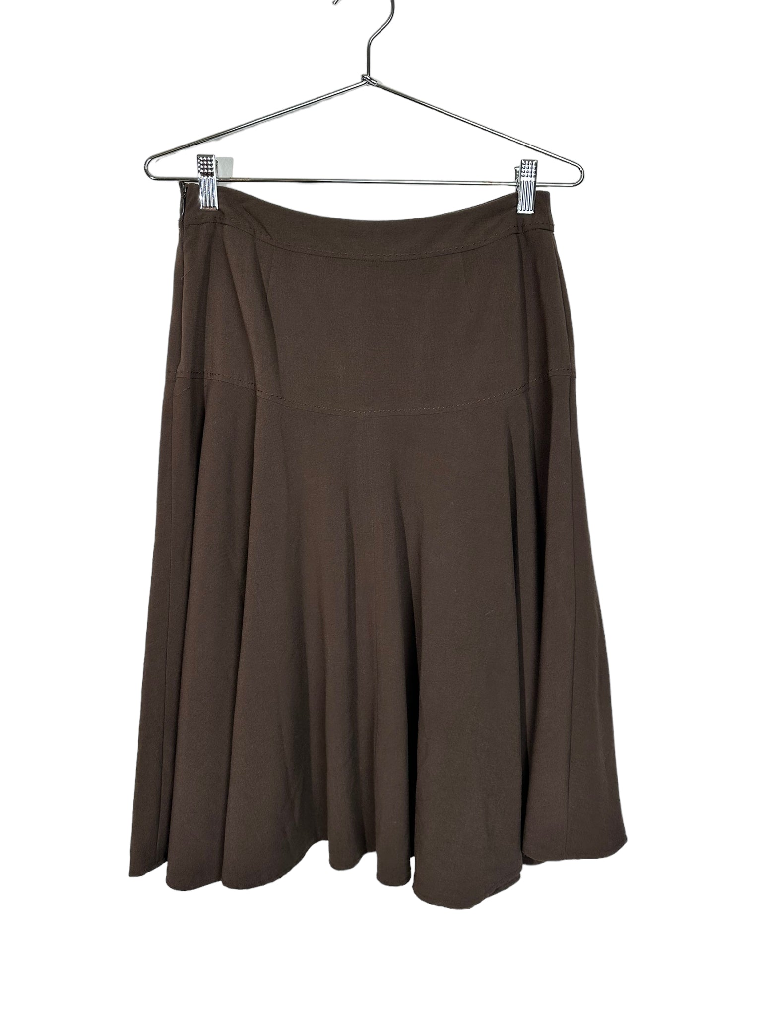 Brown Button Bow Skirt