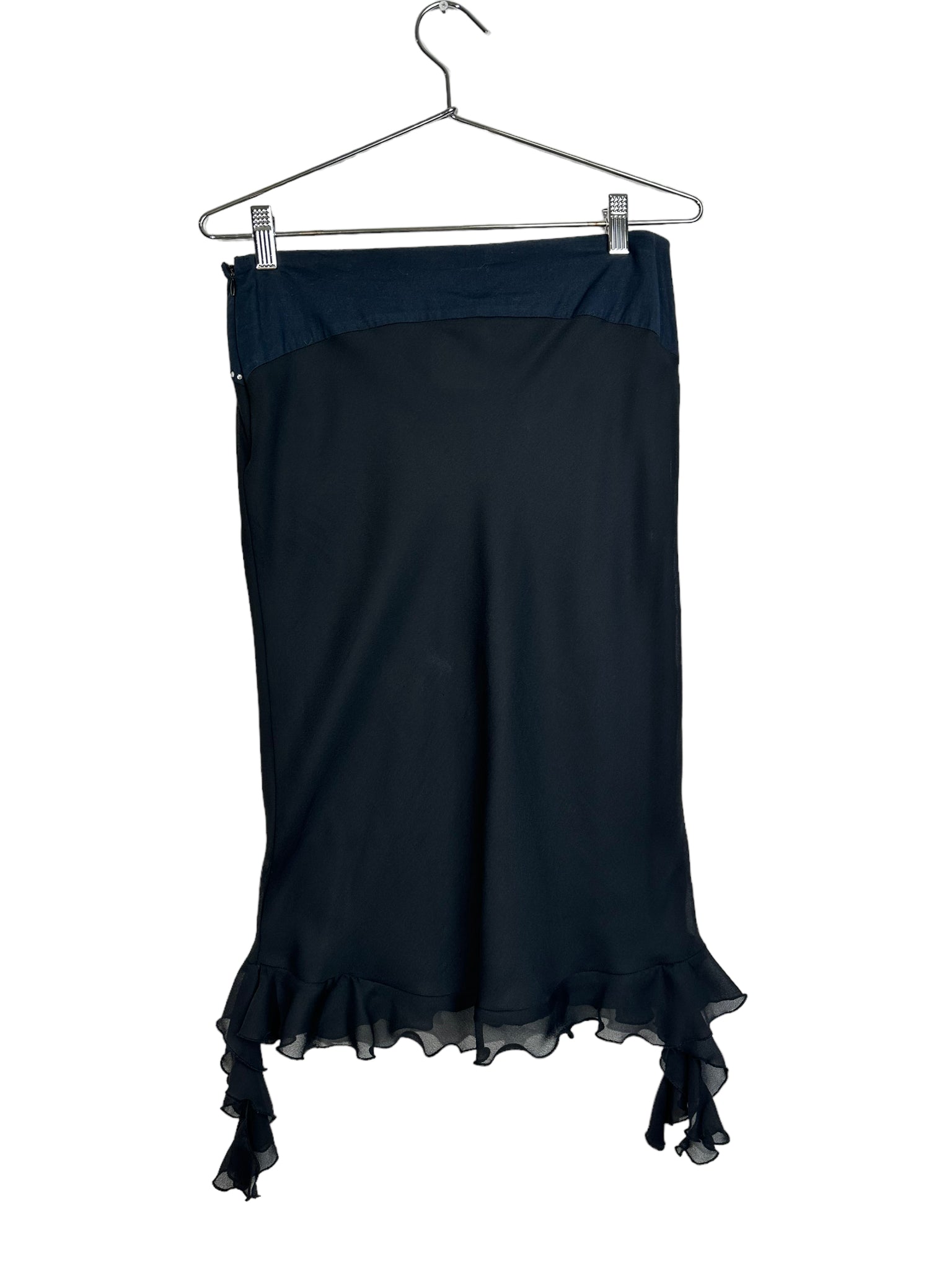 Fusion Black And Blue Ruffle Skirt