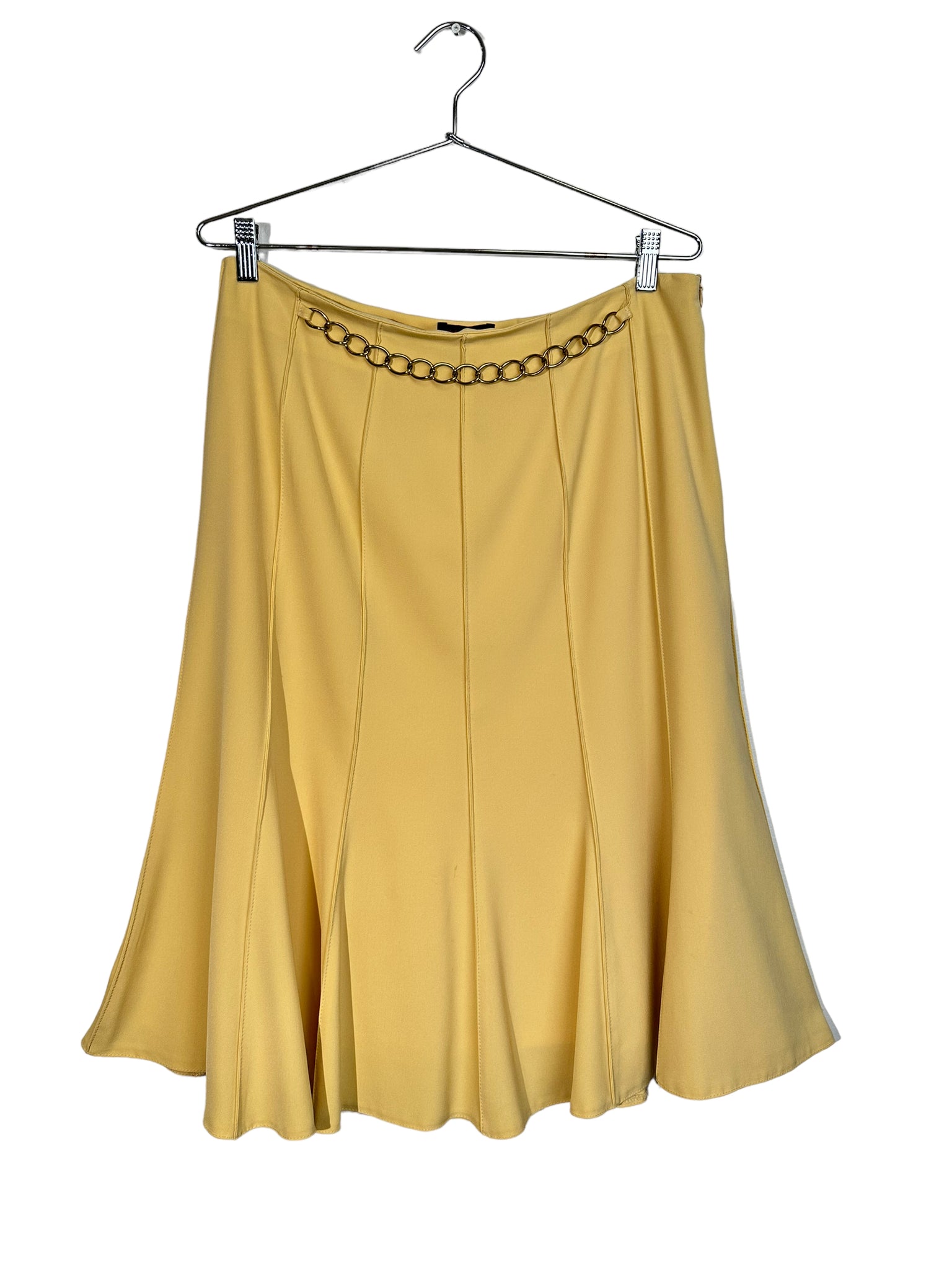 Yellow Chained Midi Skirt