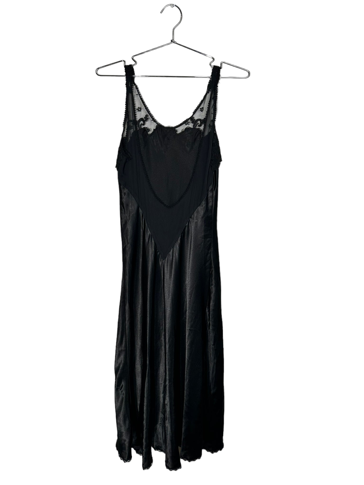 Vintage Black Slip Maxi Dress