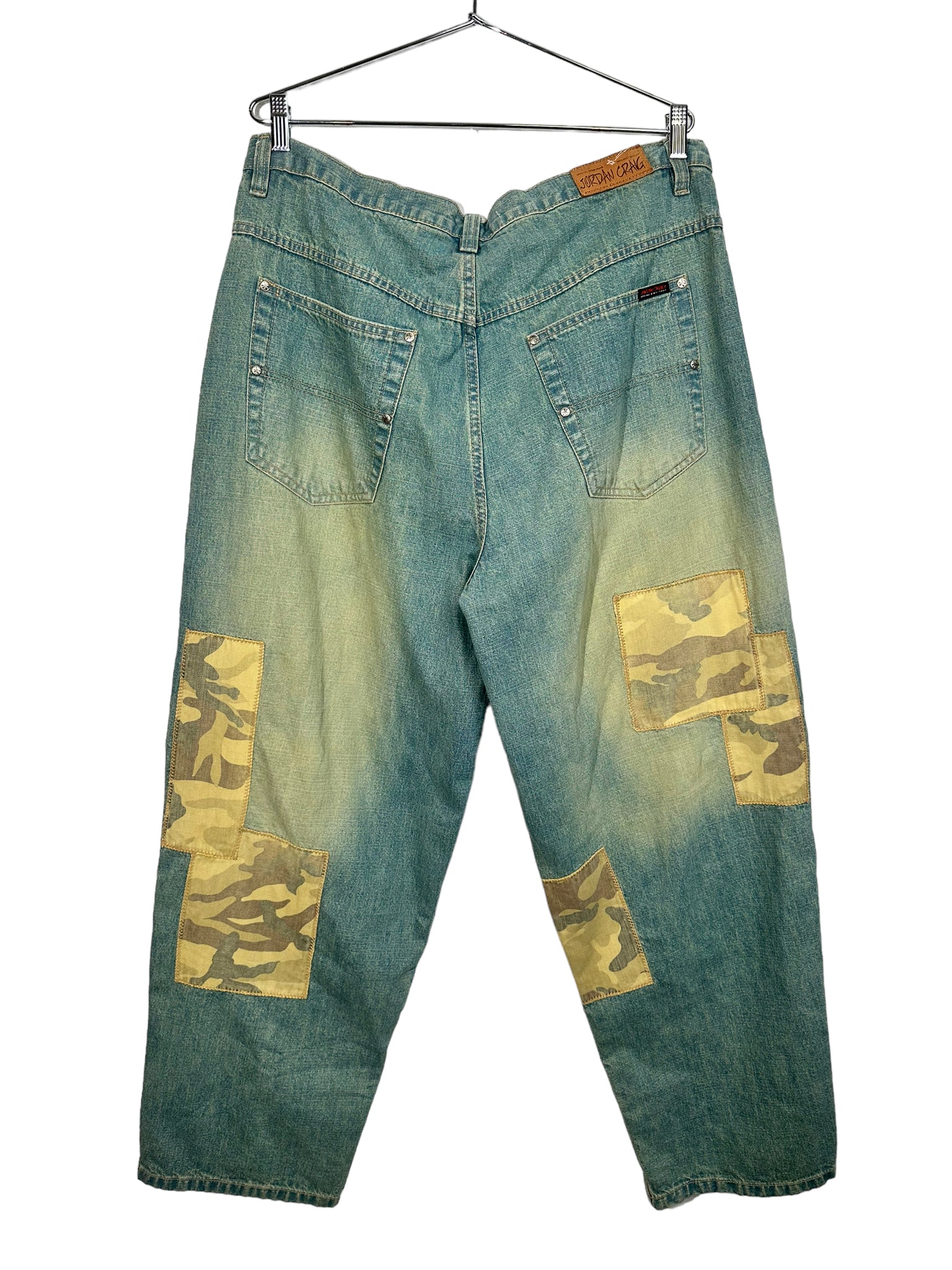 Blue And Tan Camp Ombre Jeans