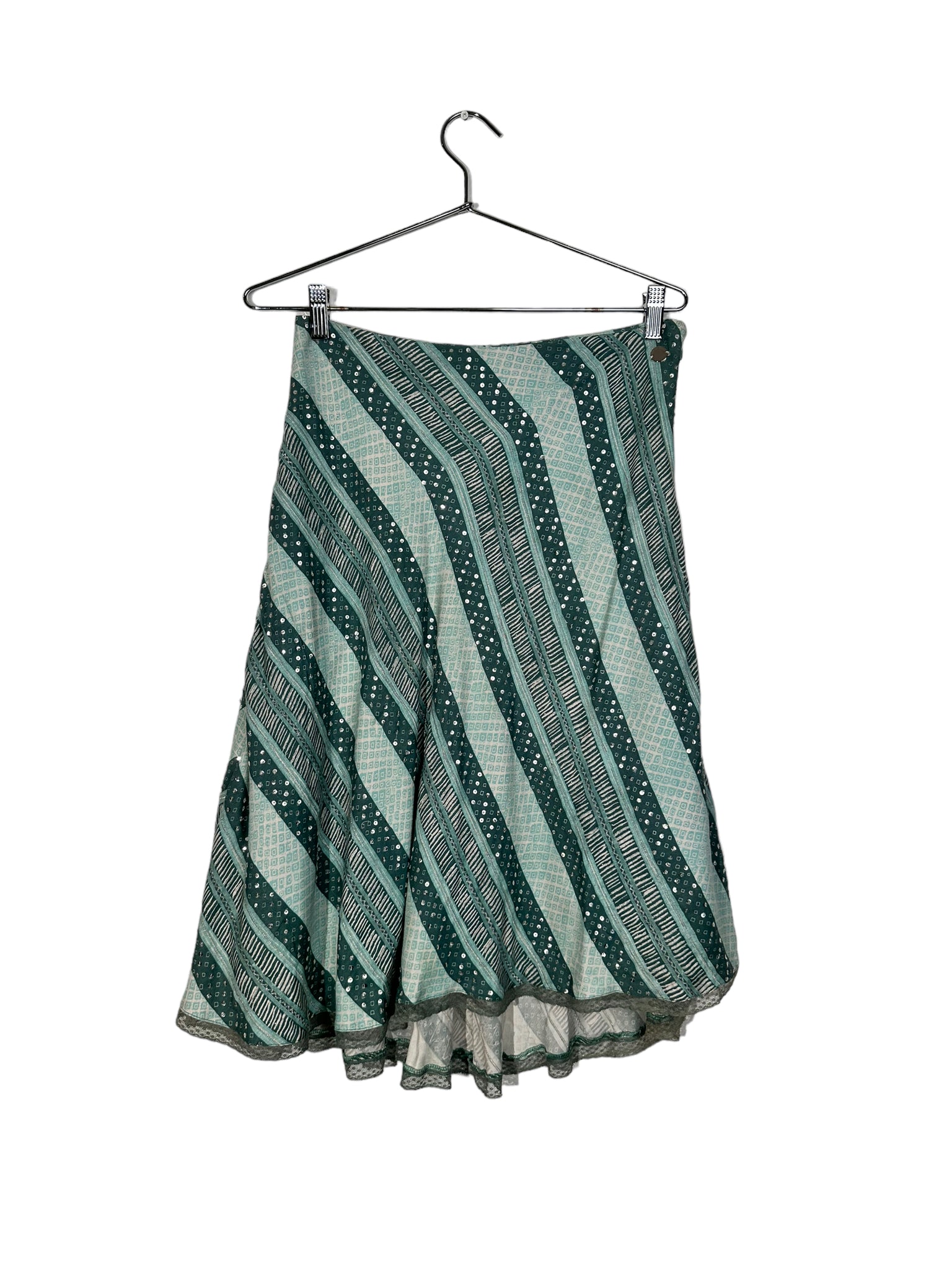 Green And Blue Beaded Skirt