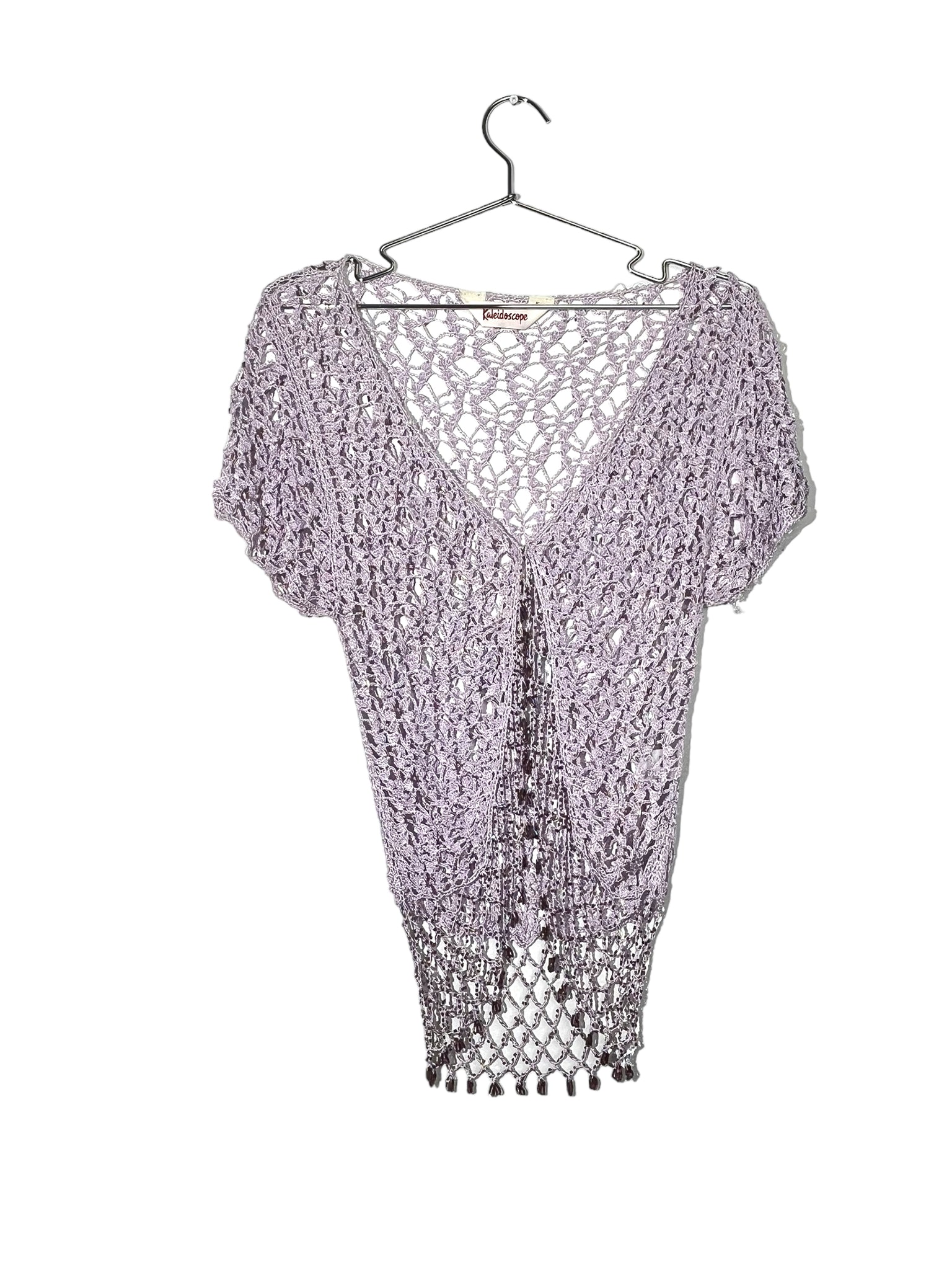 Lilac Crochet Beaded Blouse