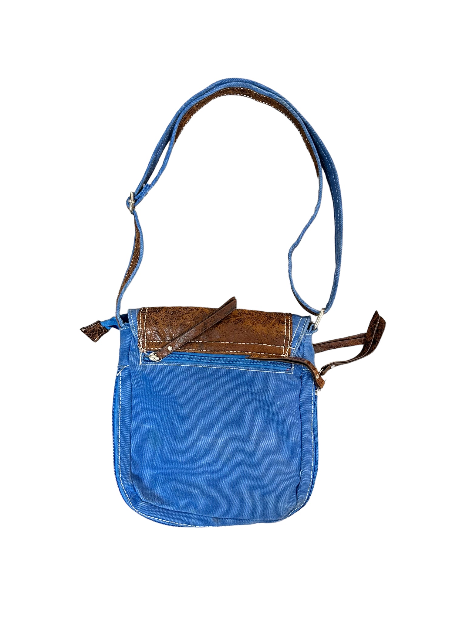 Patchwork Blue Crossbody Bag