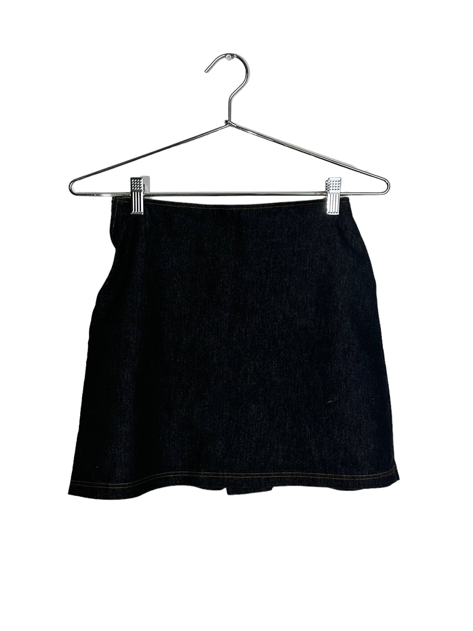 Dark Denim Lace Up Mini Skirt