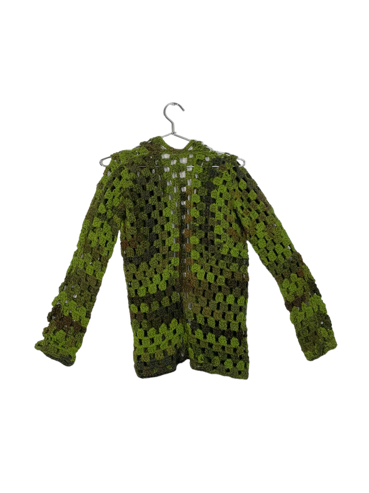 Green Long Sleeve Knitted Cardigan