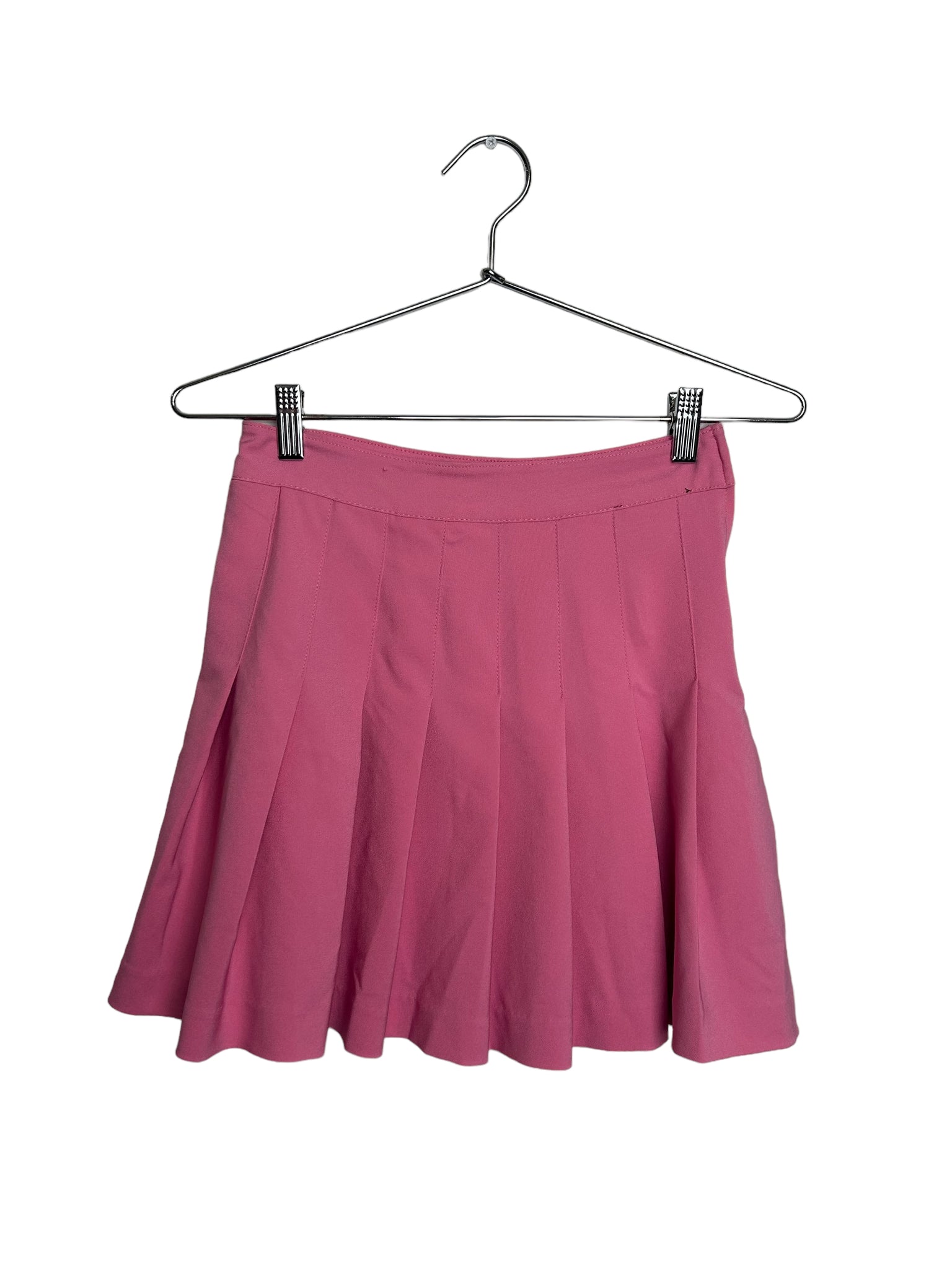 Pink Flare Pleated Skirt