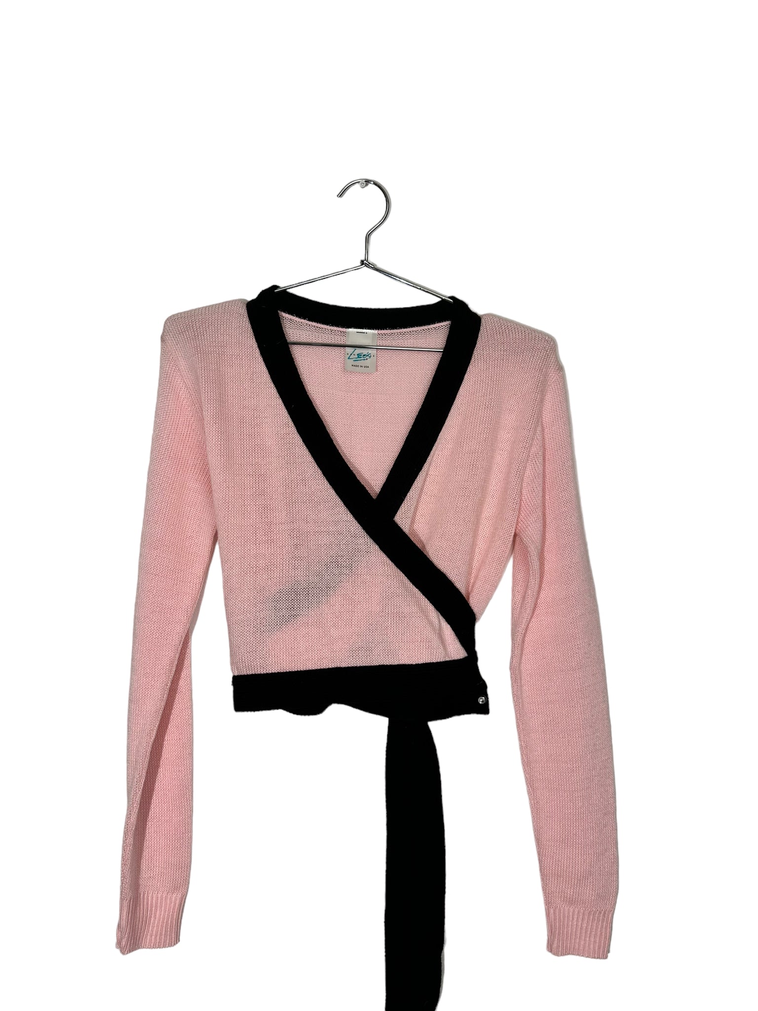 Pink & Black Wrap Top