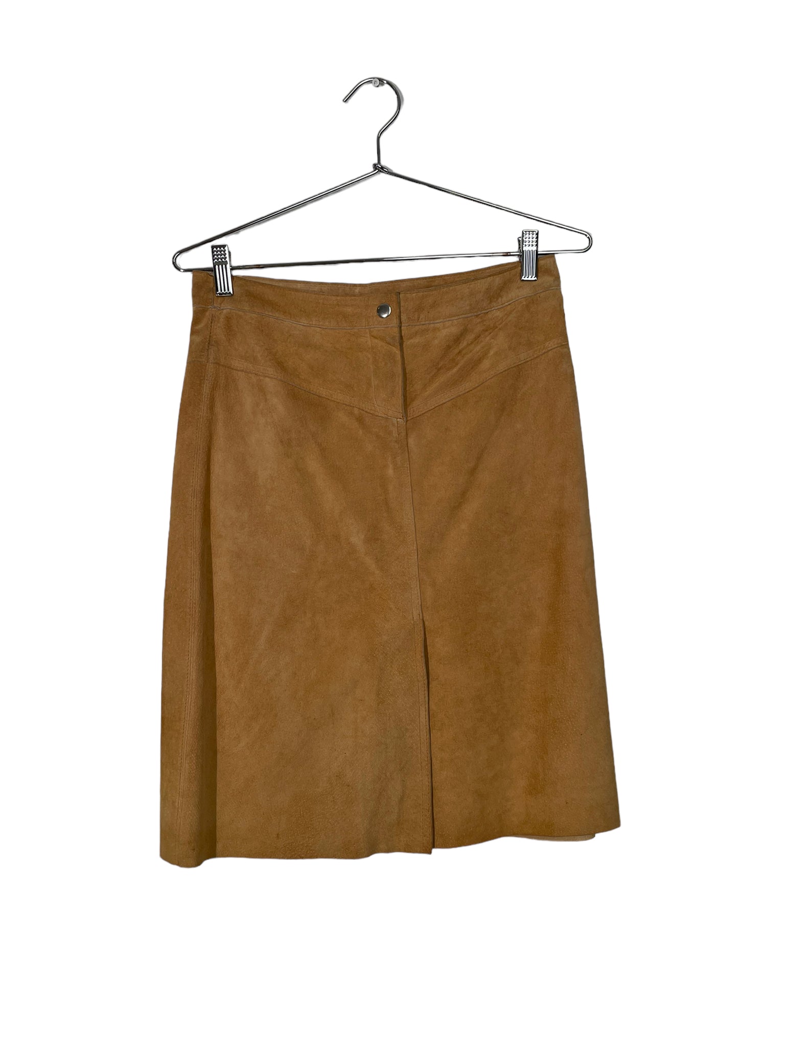 Bebe Dark Camel Leather Skirt