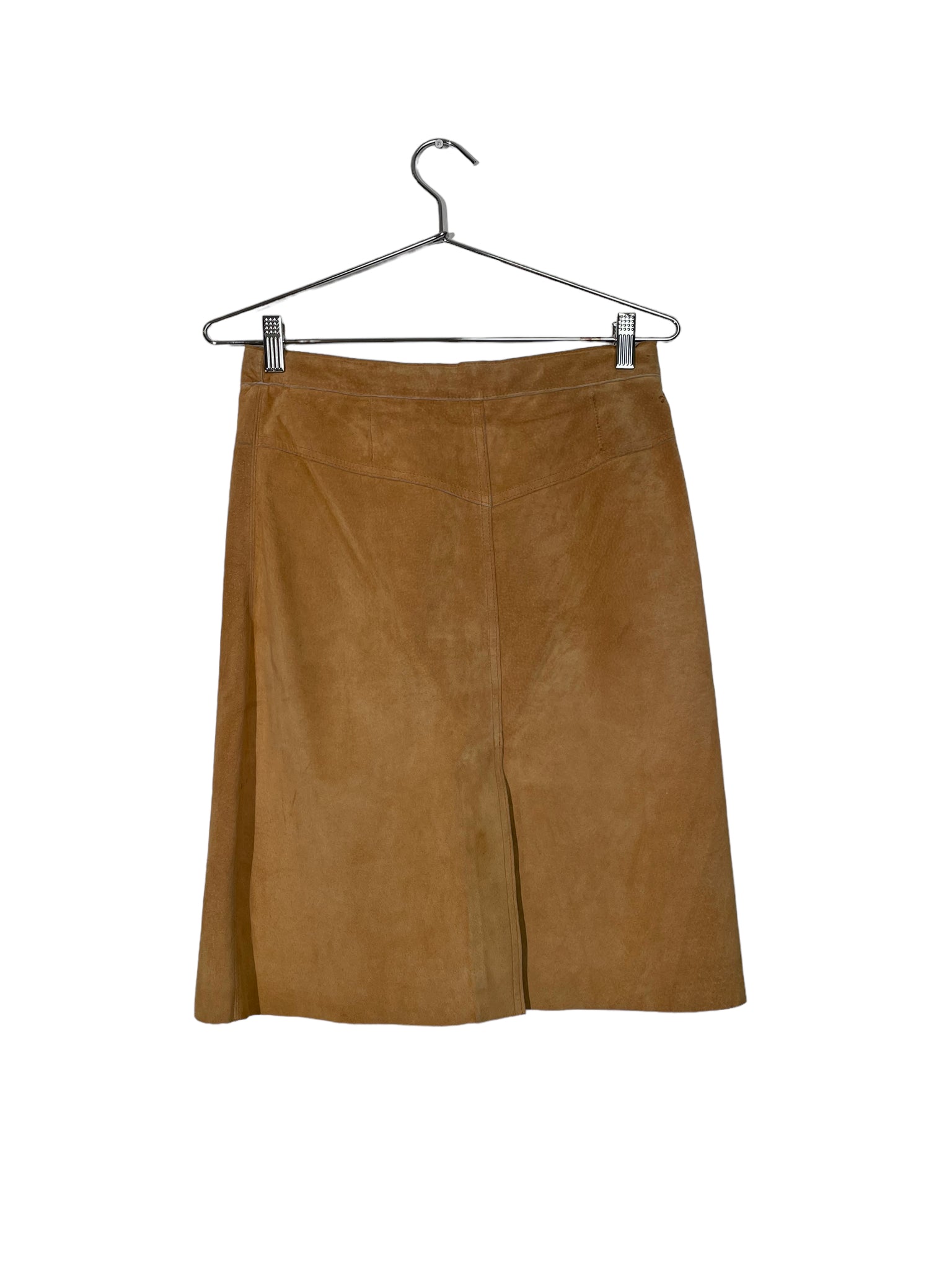 Bebe Dark Camel Leather Skirt