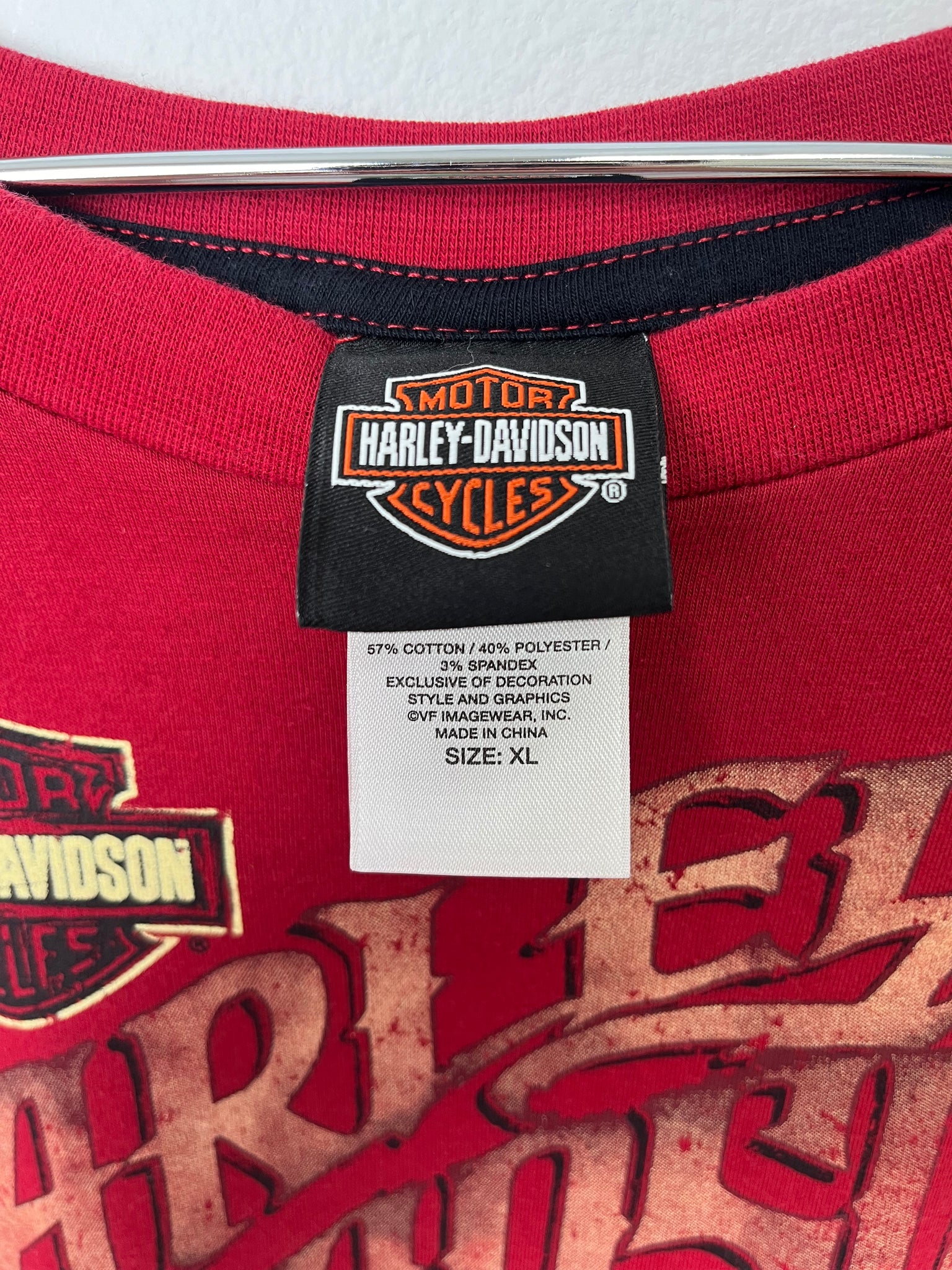 Vintage Harley Davison Red 916 Tee - XL