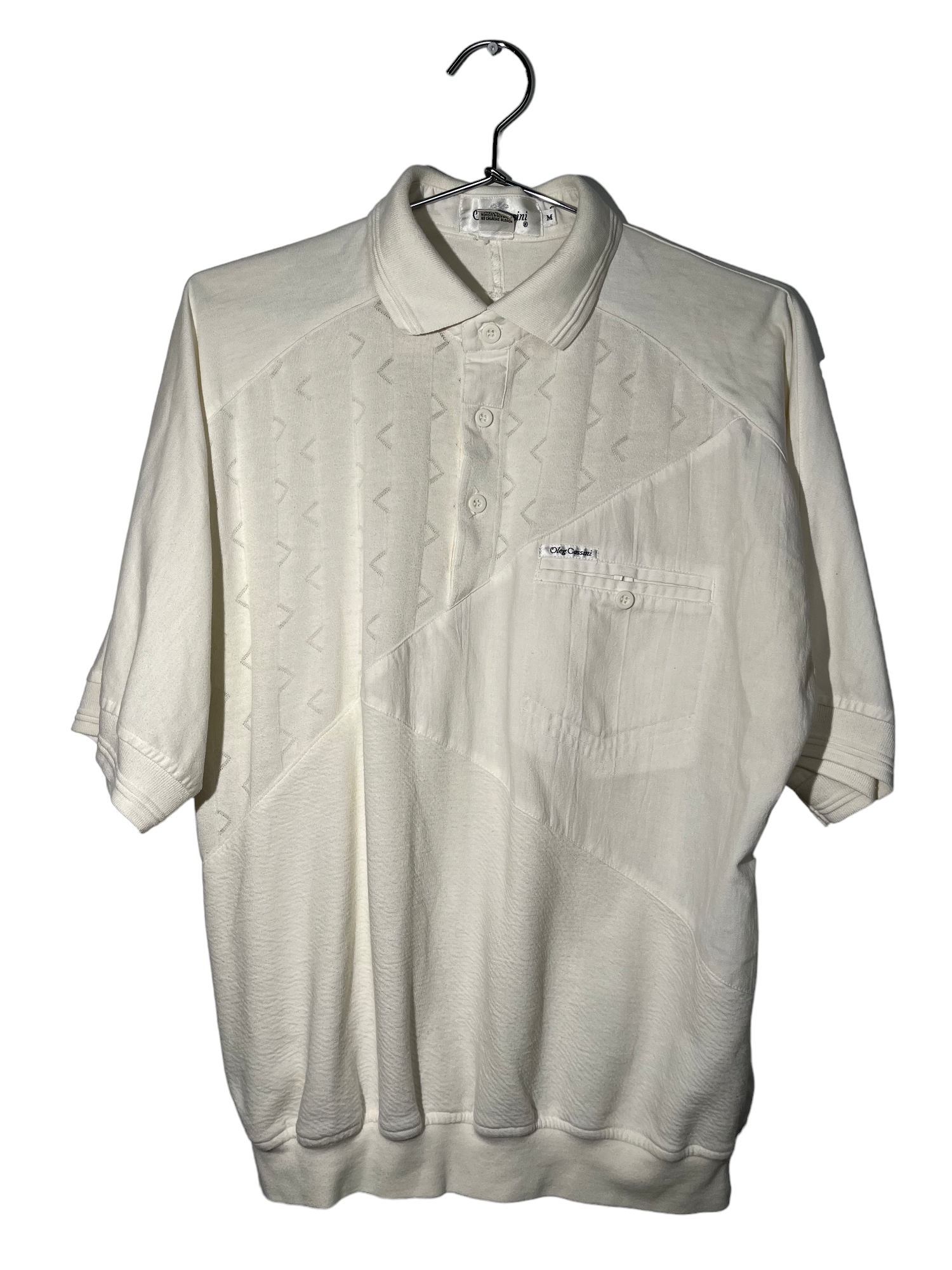 Oleg Cassini White Polo Shirt