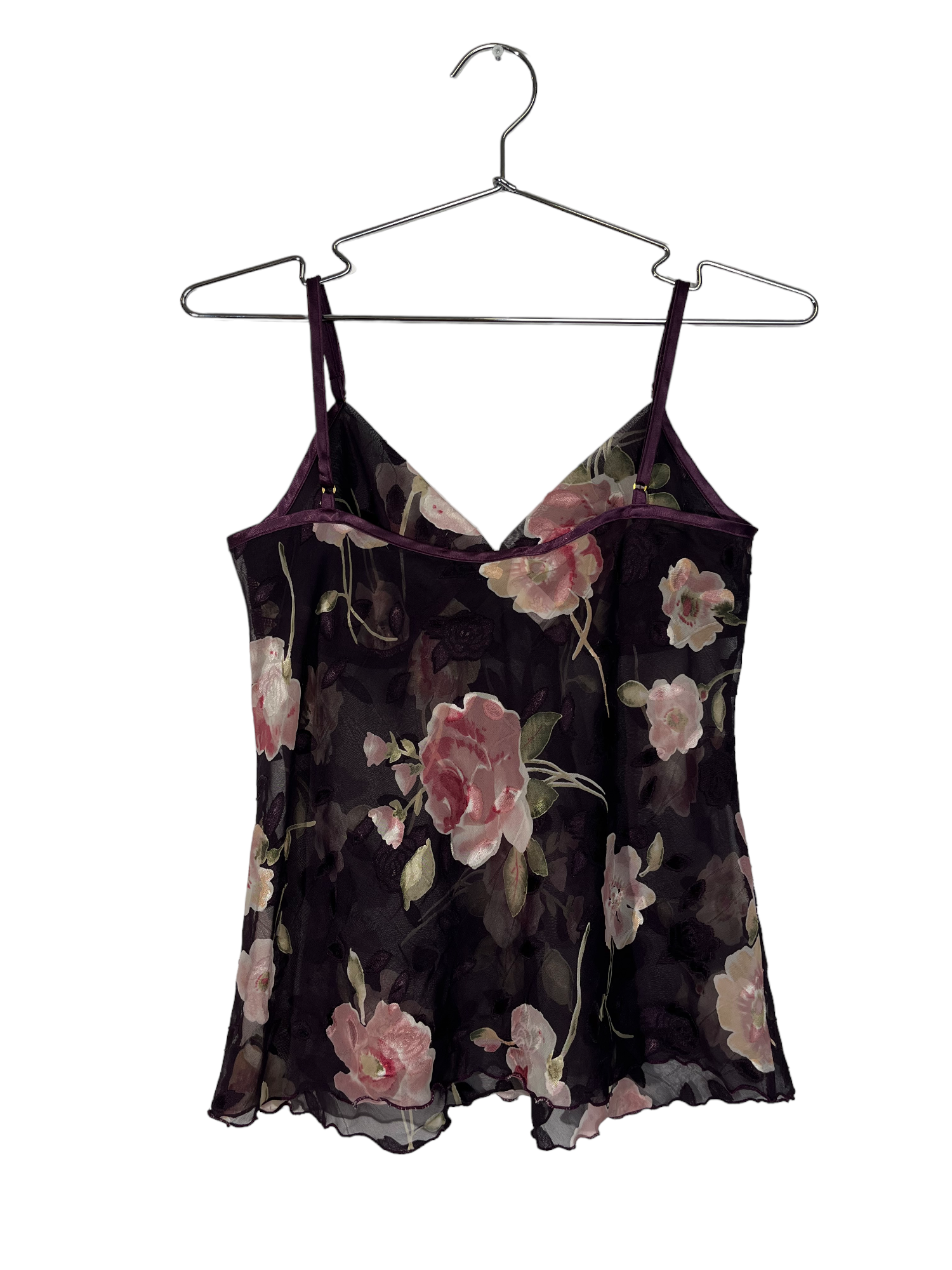 Purple Floral Sheer Tank