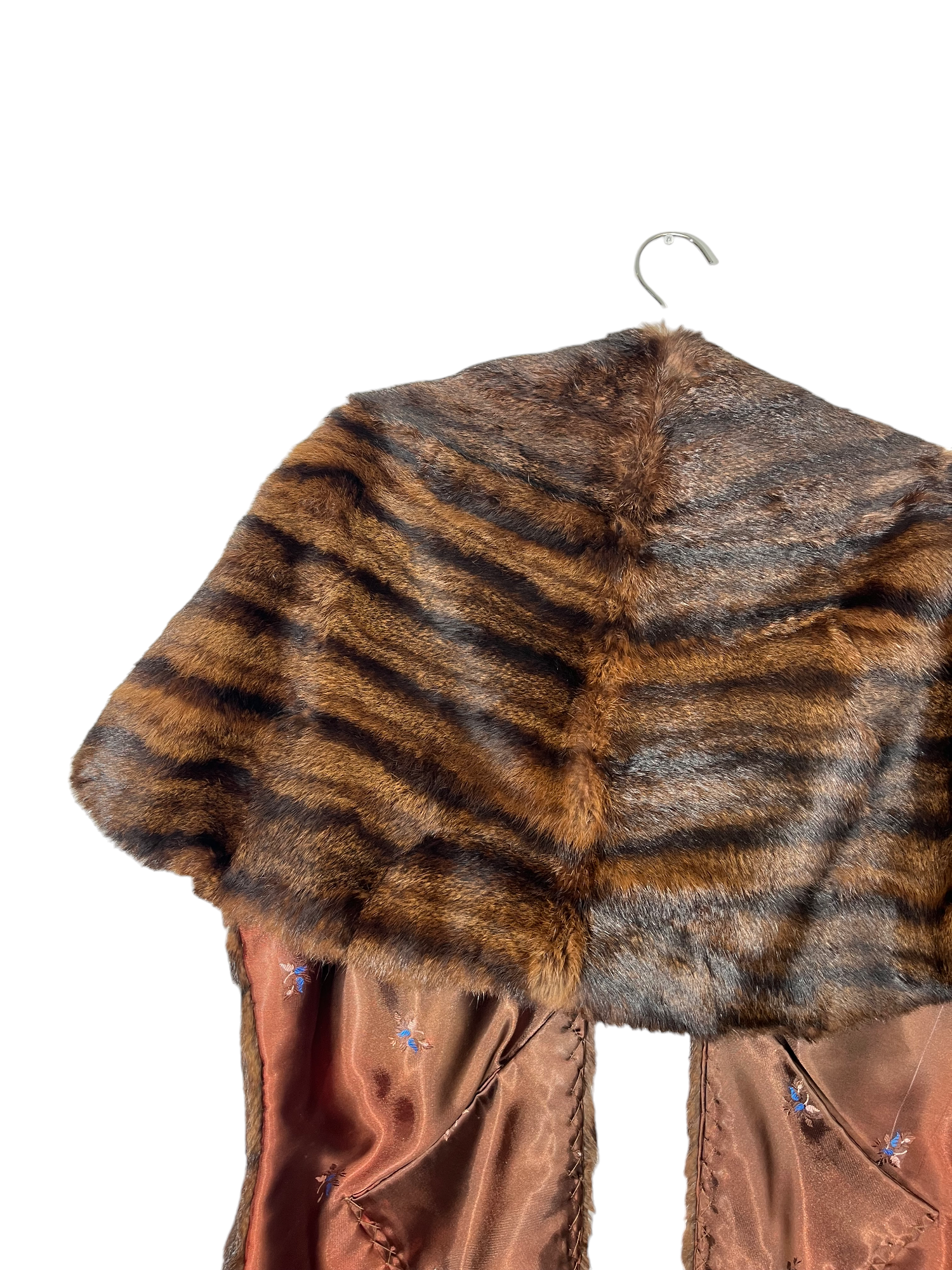 Vintage Brown Fur Shawl