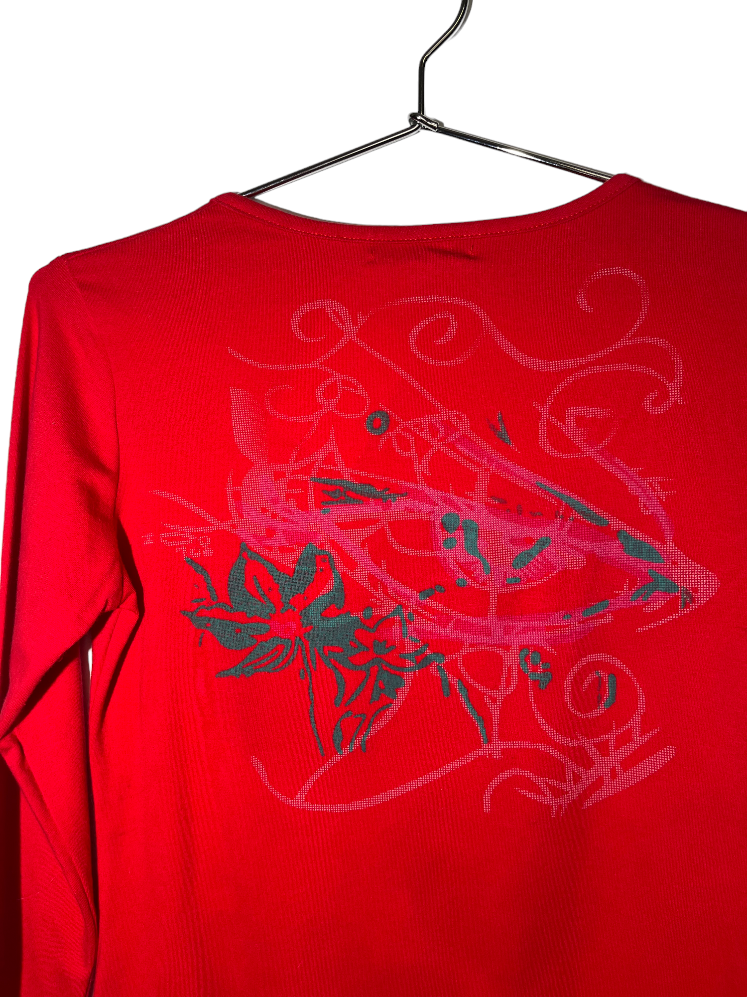 Red Long Sleeve Woman Graphic