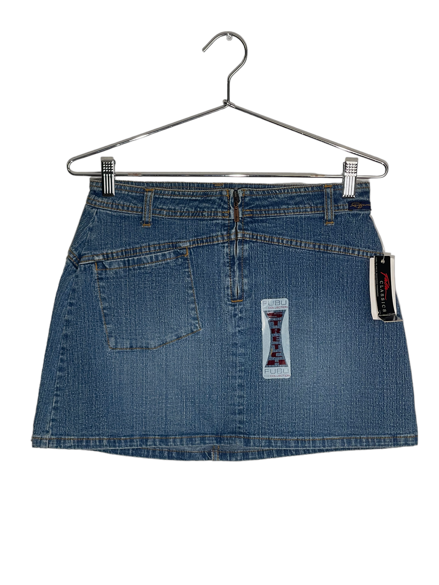 Denim One Pocket Mini Skirt