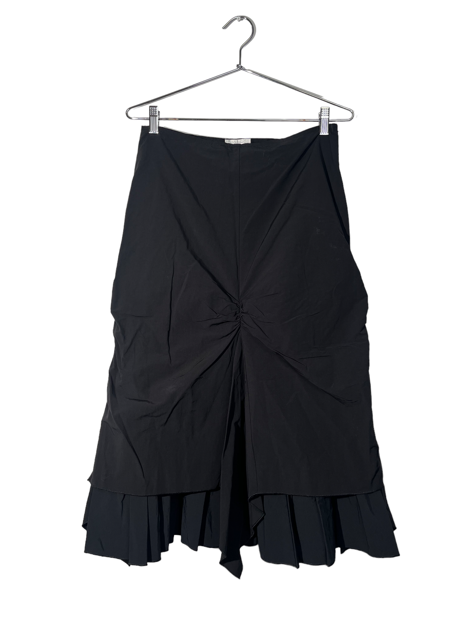 Black Ruched Maxi Skirt