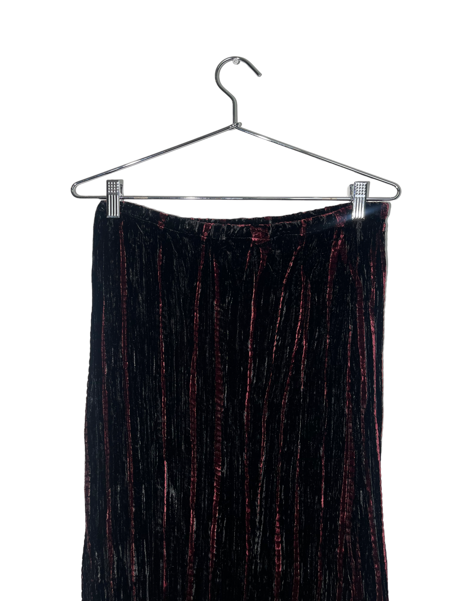 Black & Burgundy Maxi Skirt