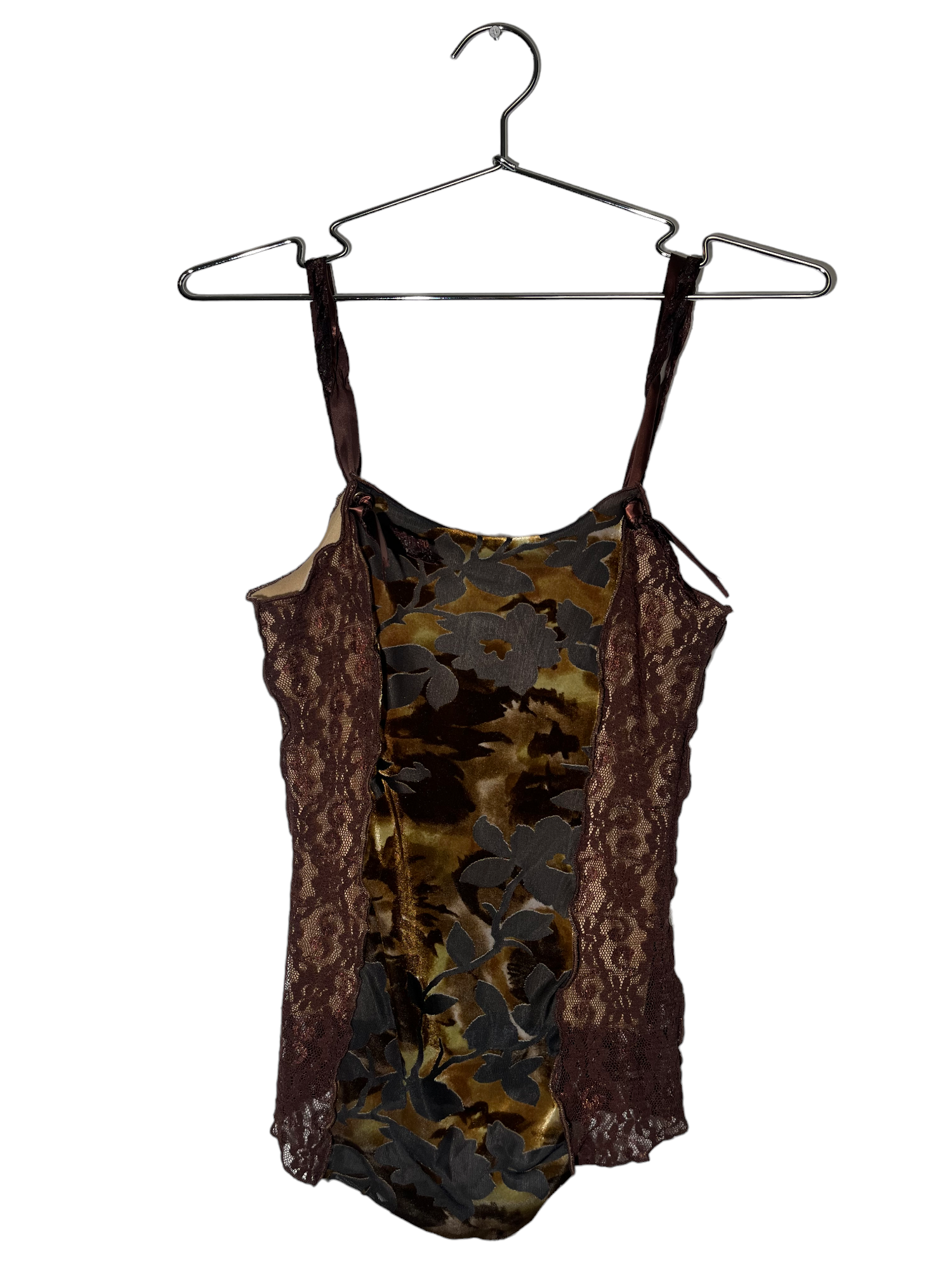 Y2K Brown & Green Multi Textured Tank