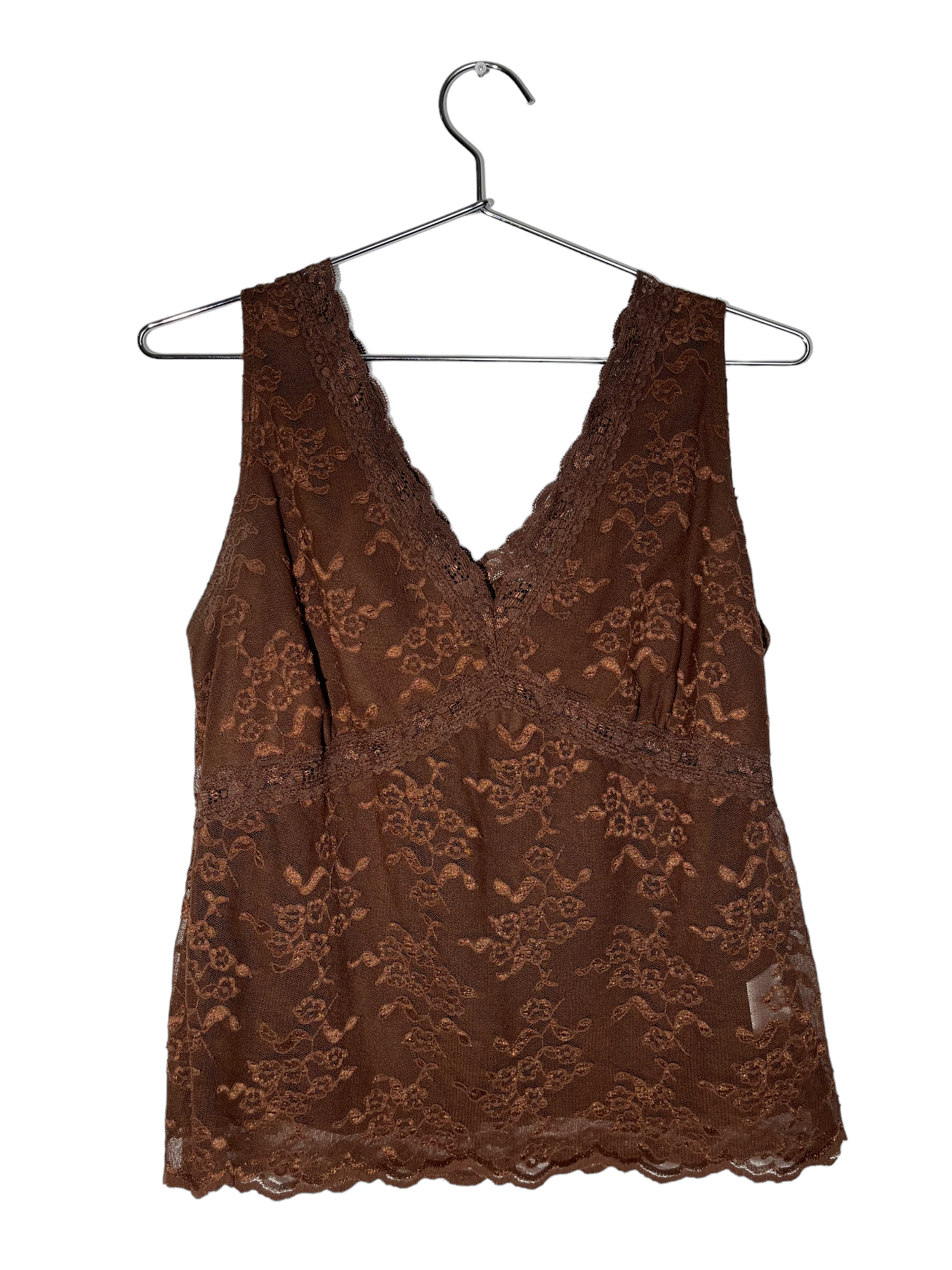 Brown Lace Cami Top