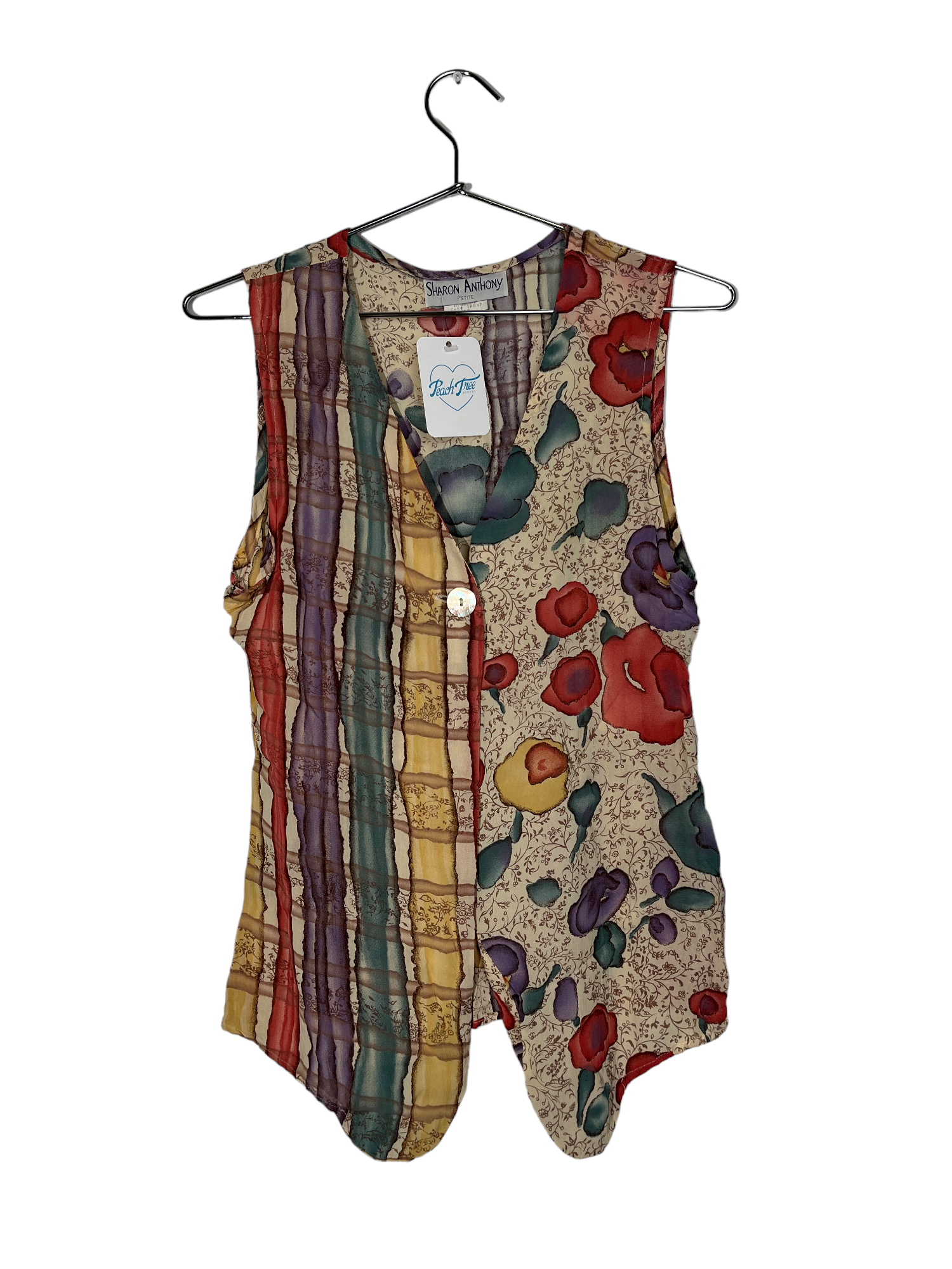 Vintage Multi Patterned Buttoned Vest