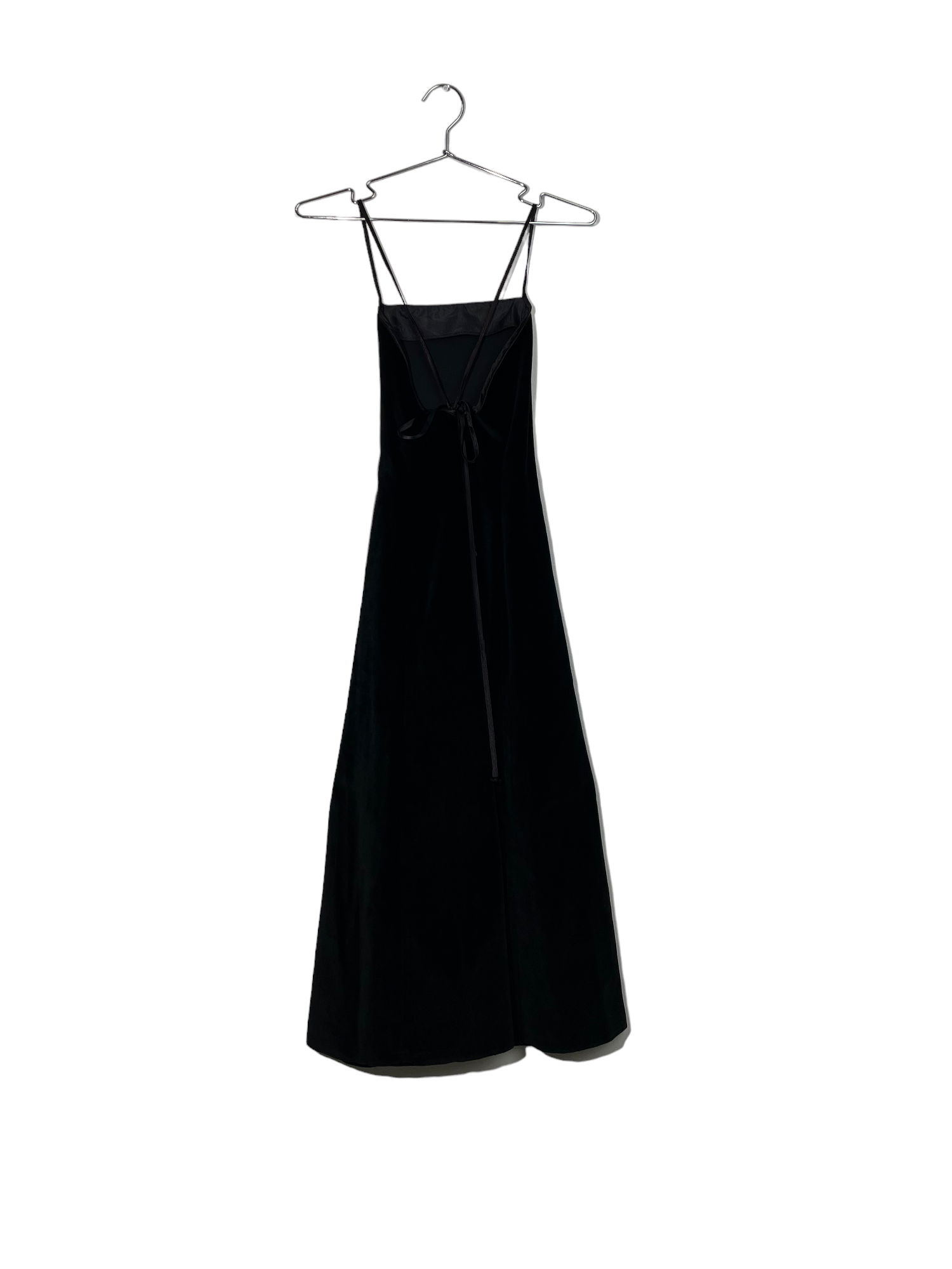 Black Velvet Strappy Maxi Dress