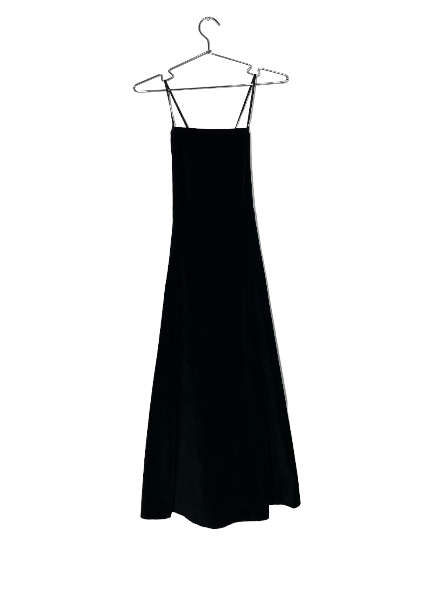 Black Velvet Strappy Maxi Dress