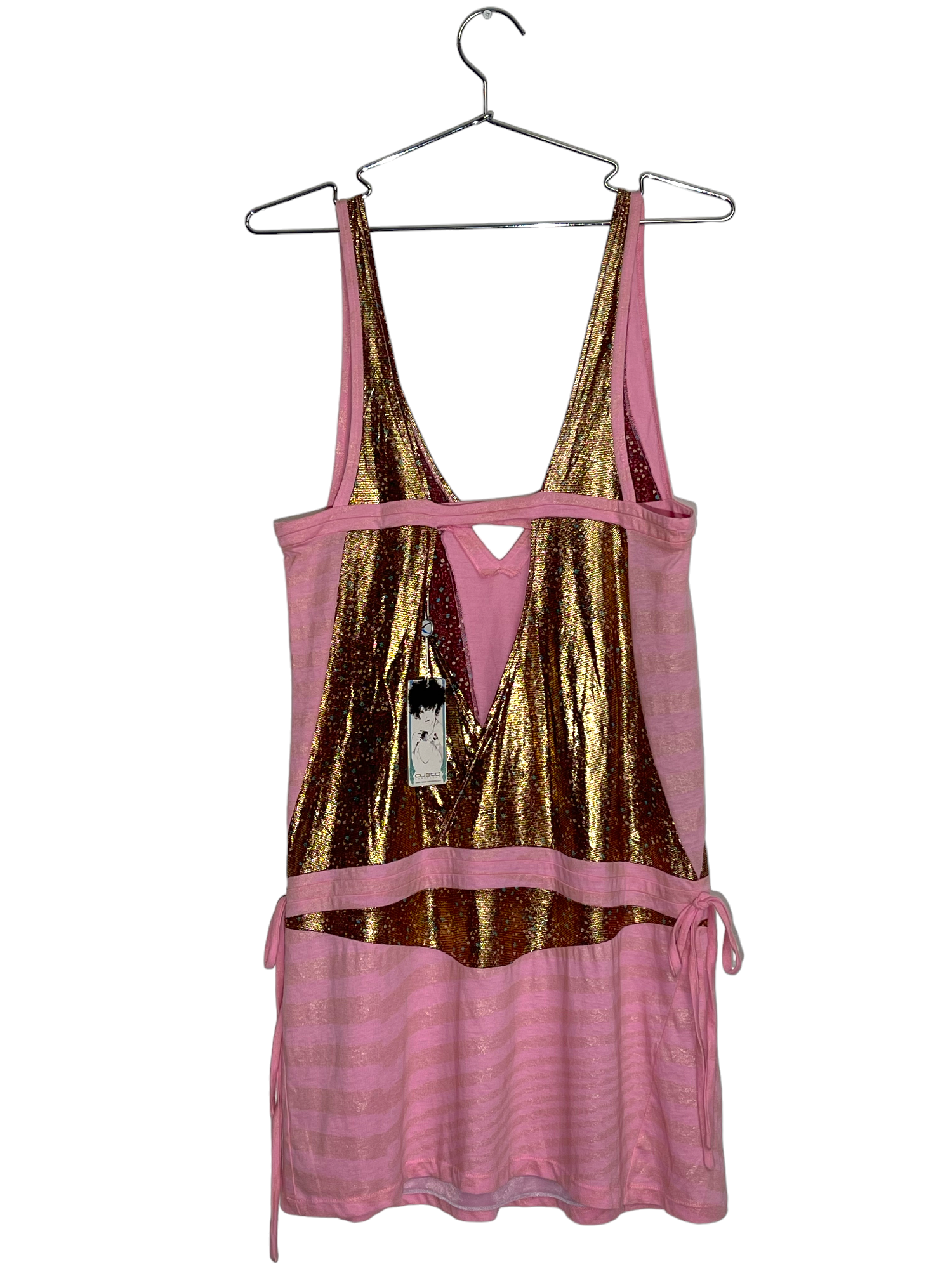 Custo Pink & Copper Mini Dress