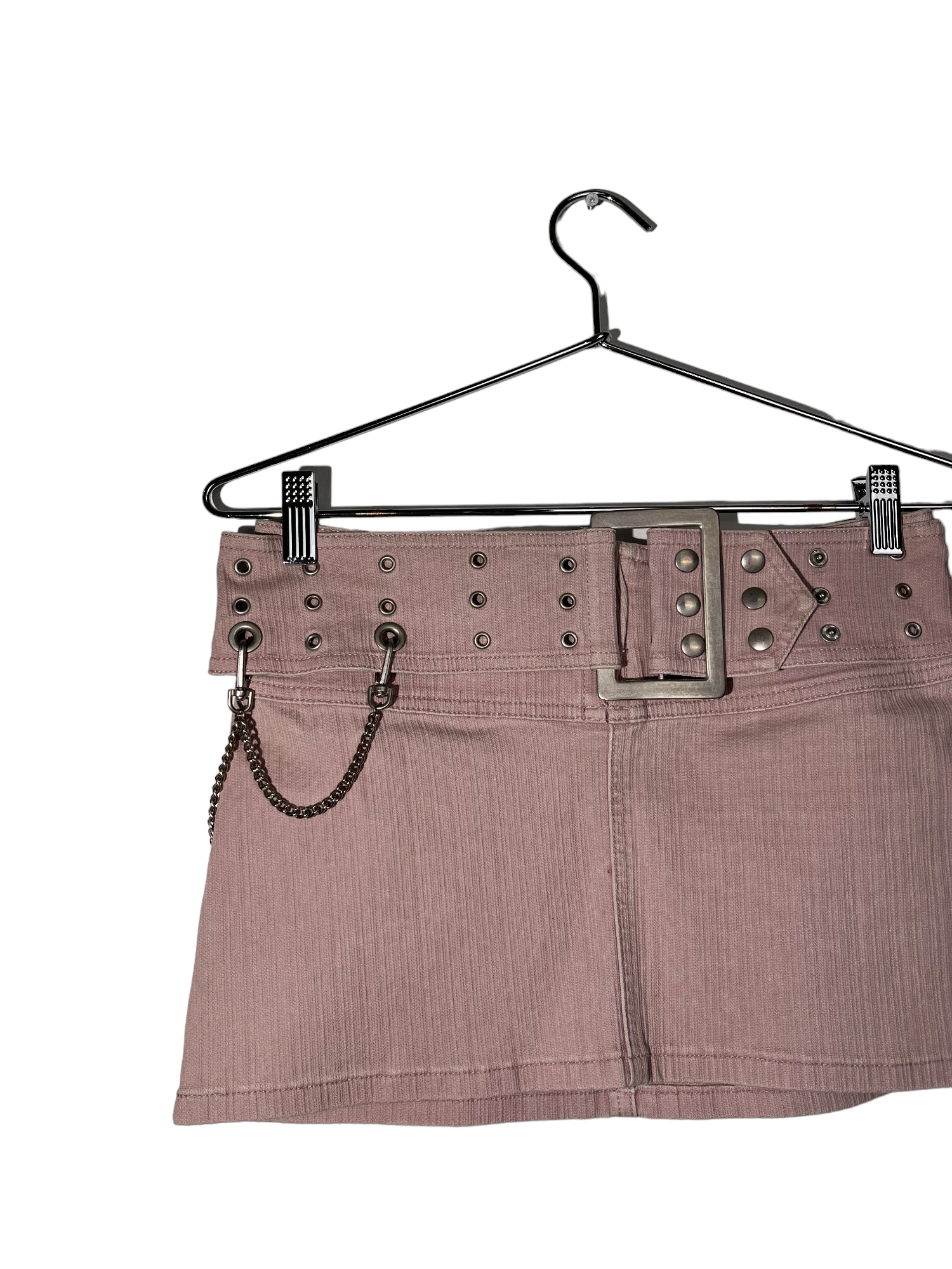 Light Pink Mini Skirt Built in Belt