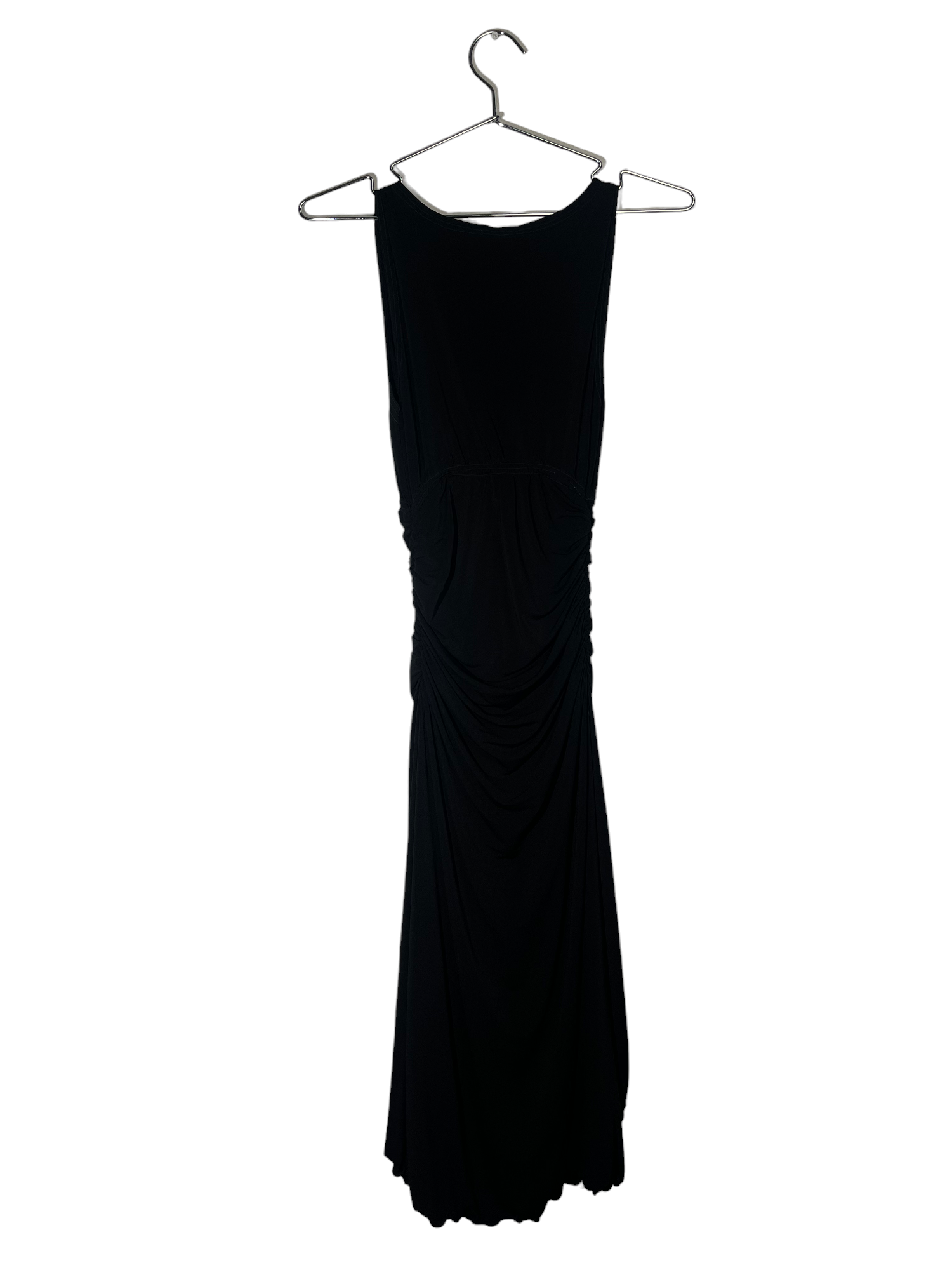Black Ruched Formal Gown Draped