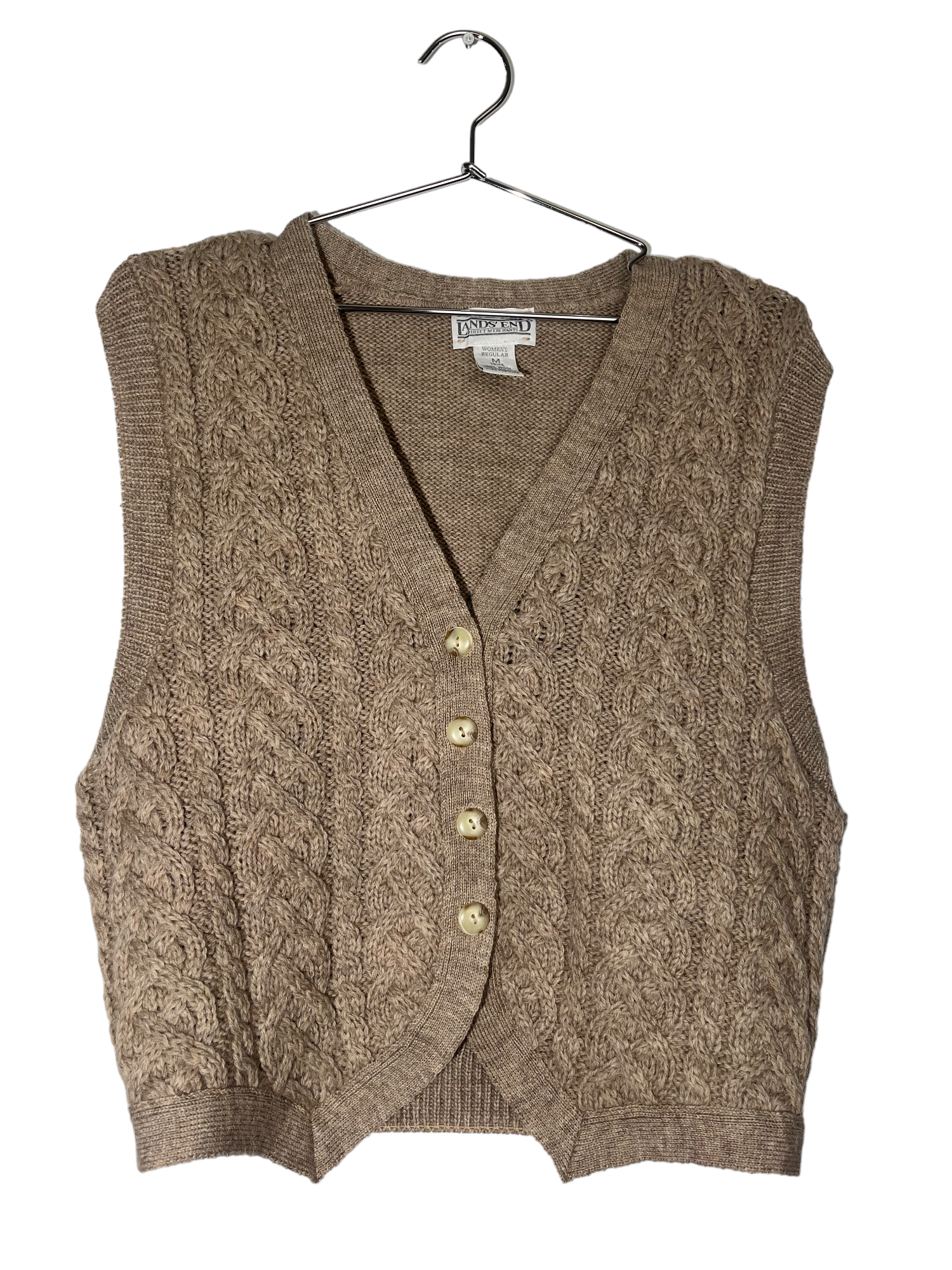 Nude Brown Knitted Buttoned Vest