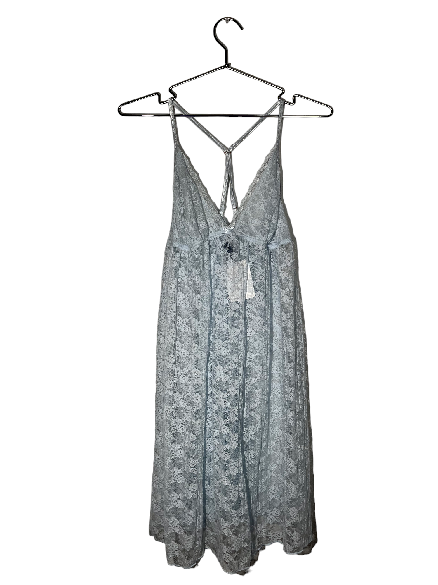 Blue Lace Slip Dress